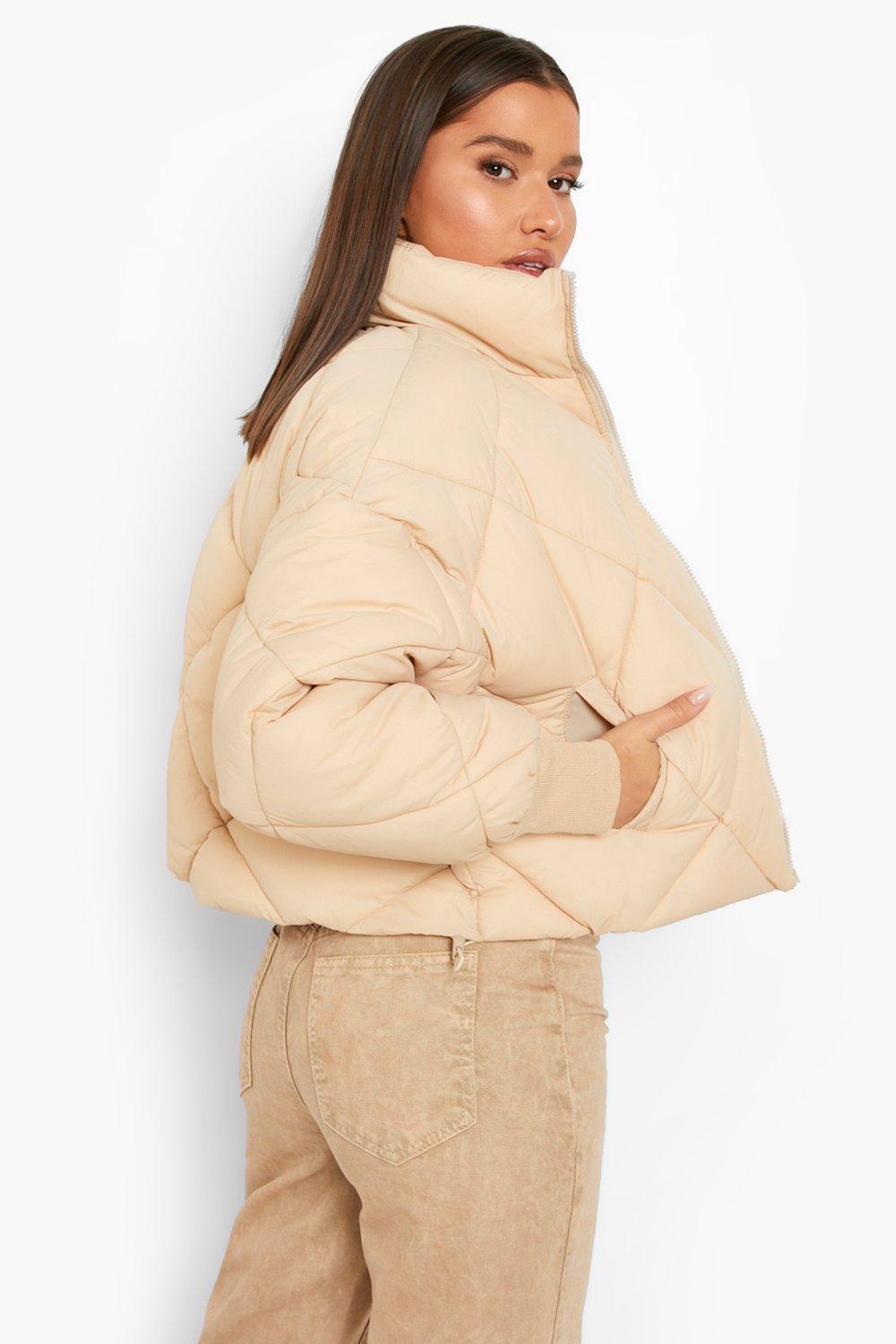 boohoo Funnel Neck Puffer Jacket