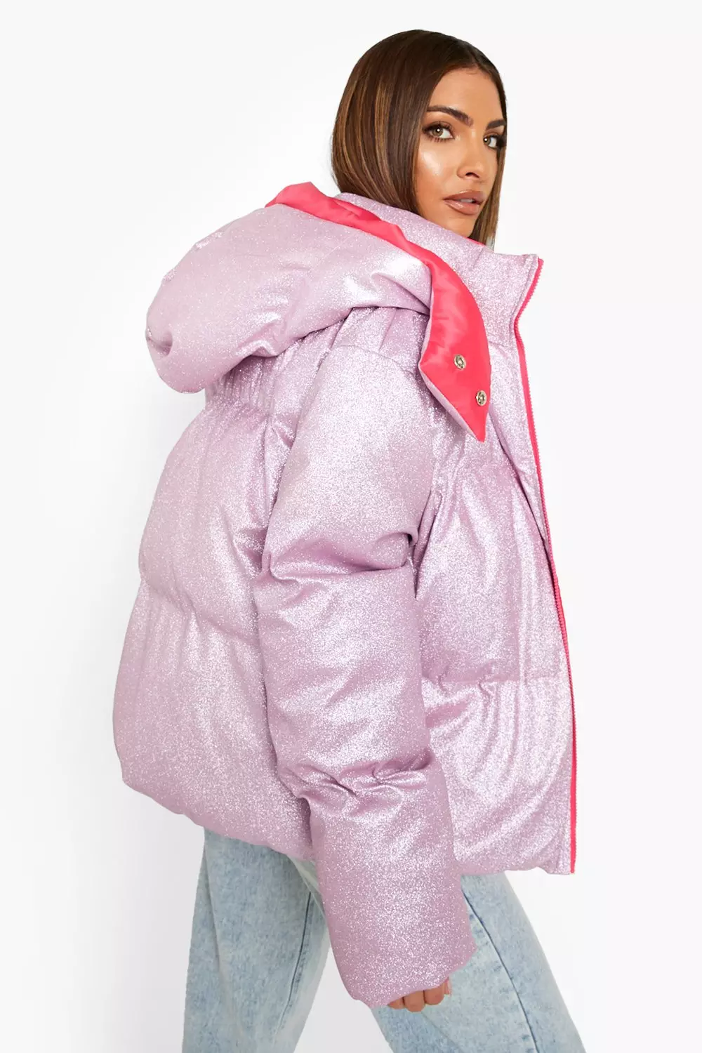 Sparkle store puffer jacket