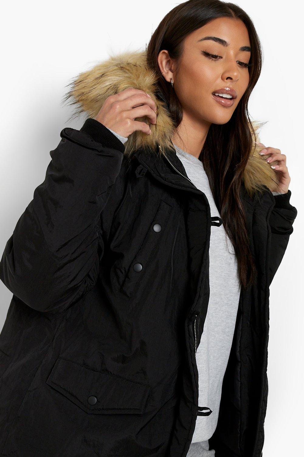 Boohoo store parka coat