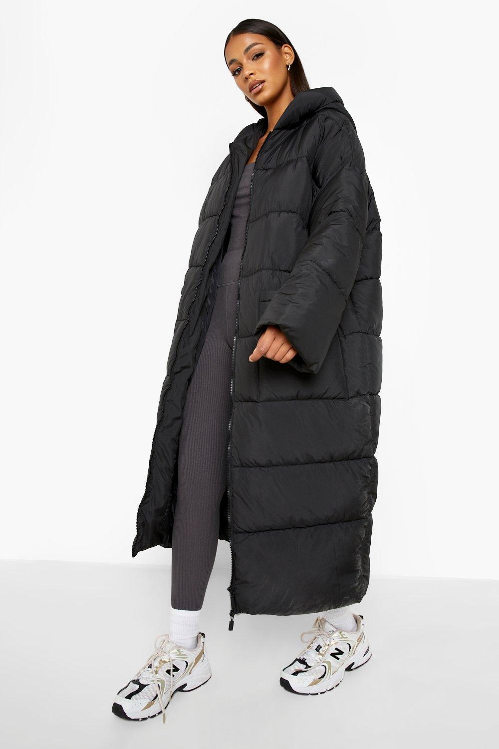 Boohoo longline padded coat sale