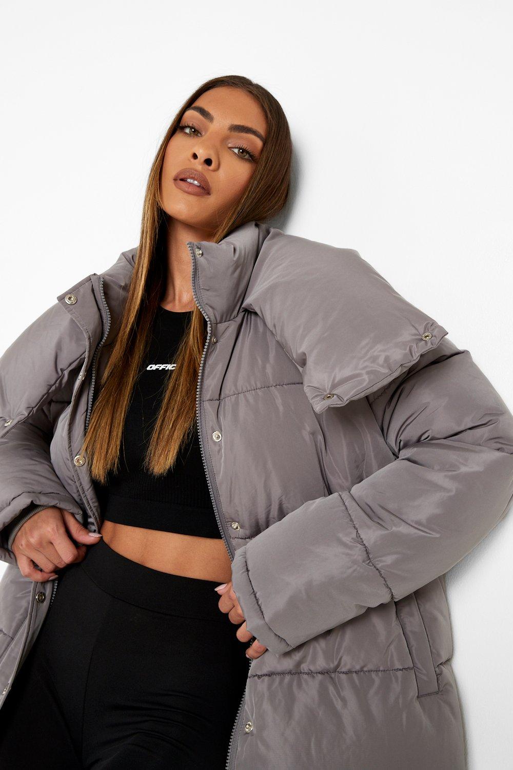 Missguided grey hotsell puffer jacket