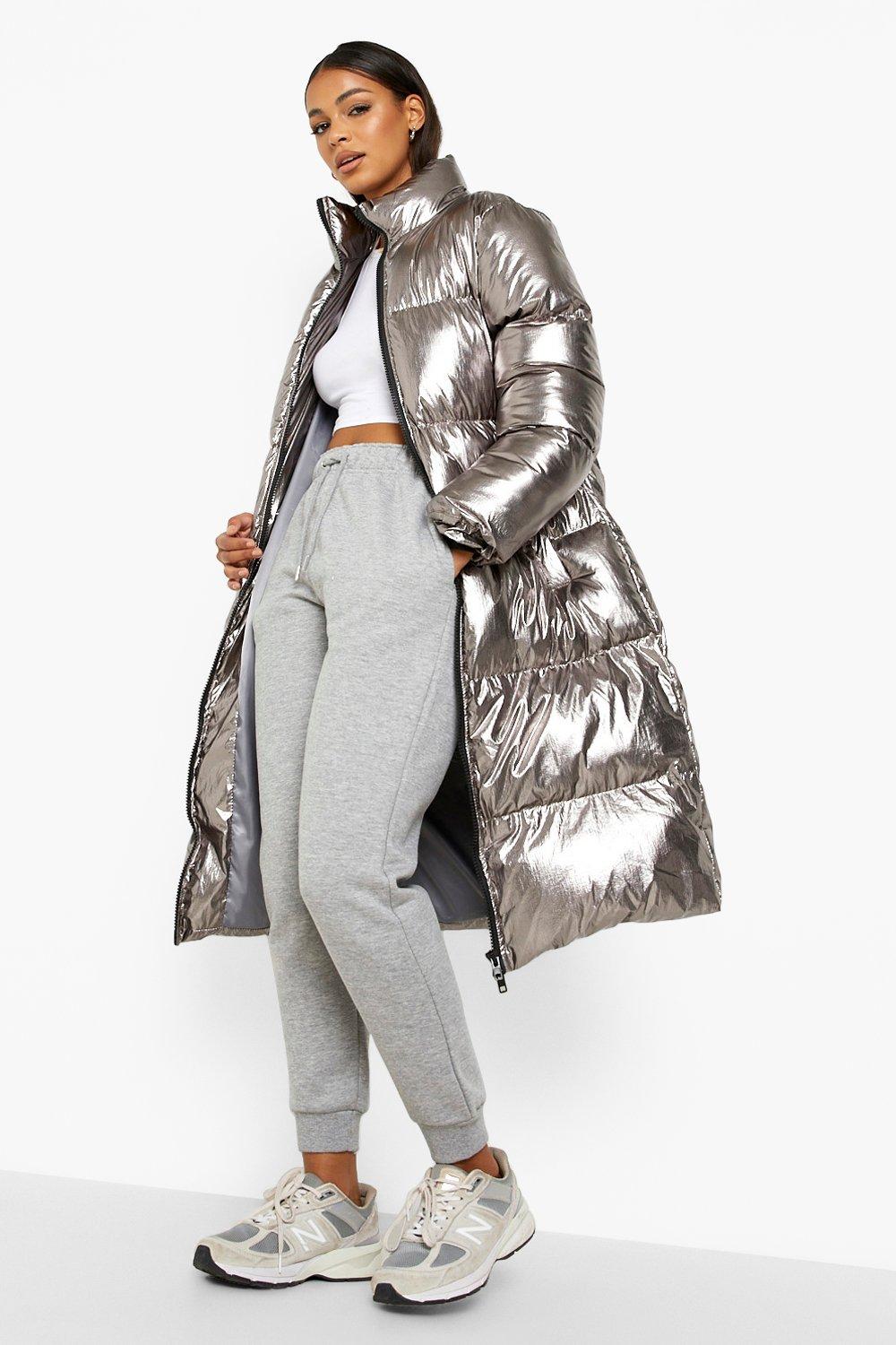 Metallic down coat sale