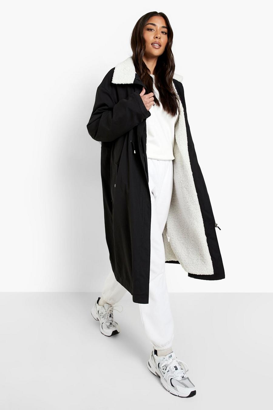 Women's Teddy Trim Parka Coat | Boohoo UK