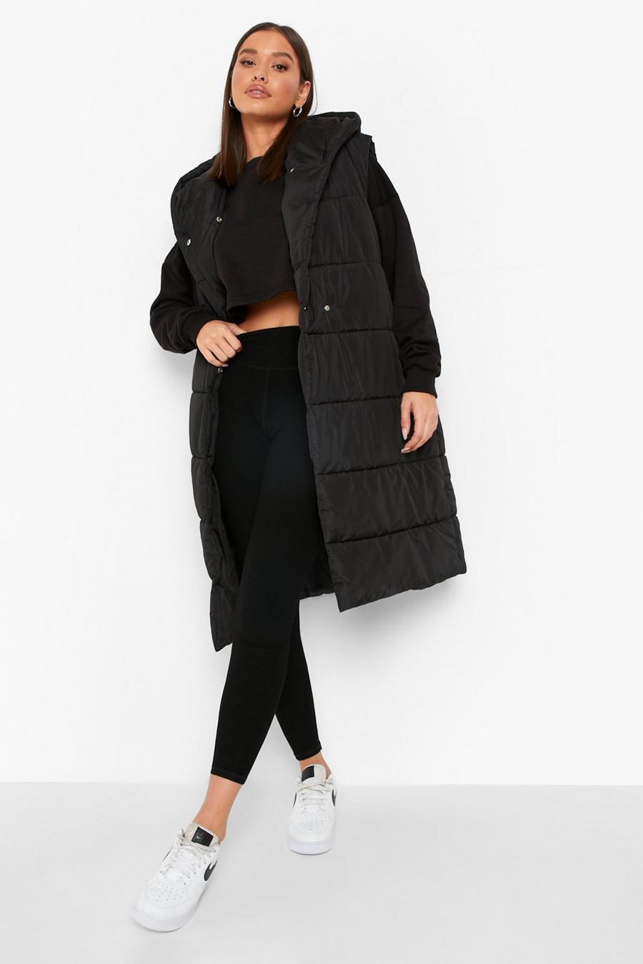 Longline Puffer Vest in Black Longline Puffer Vest in Black