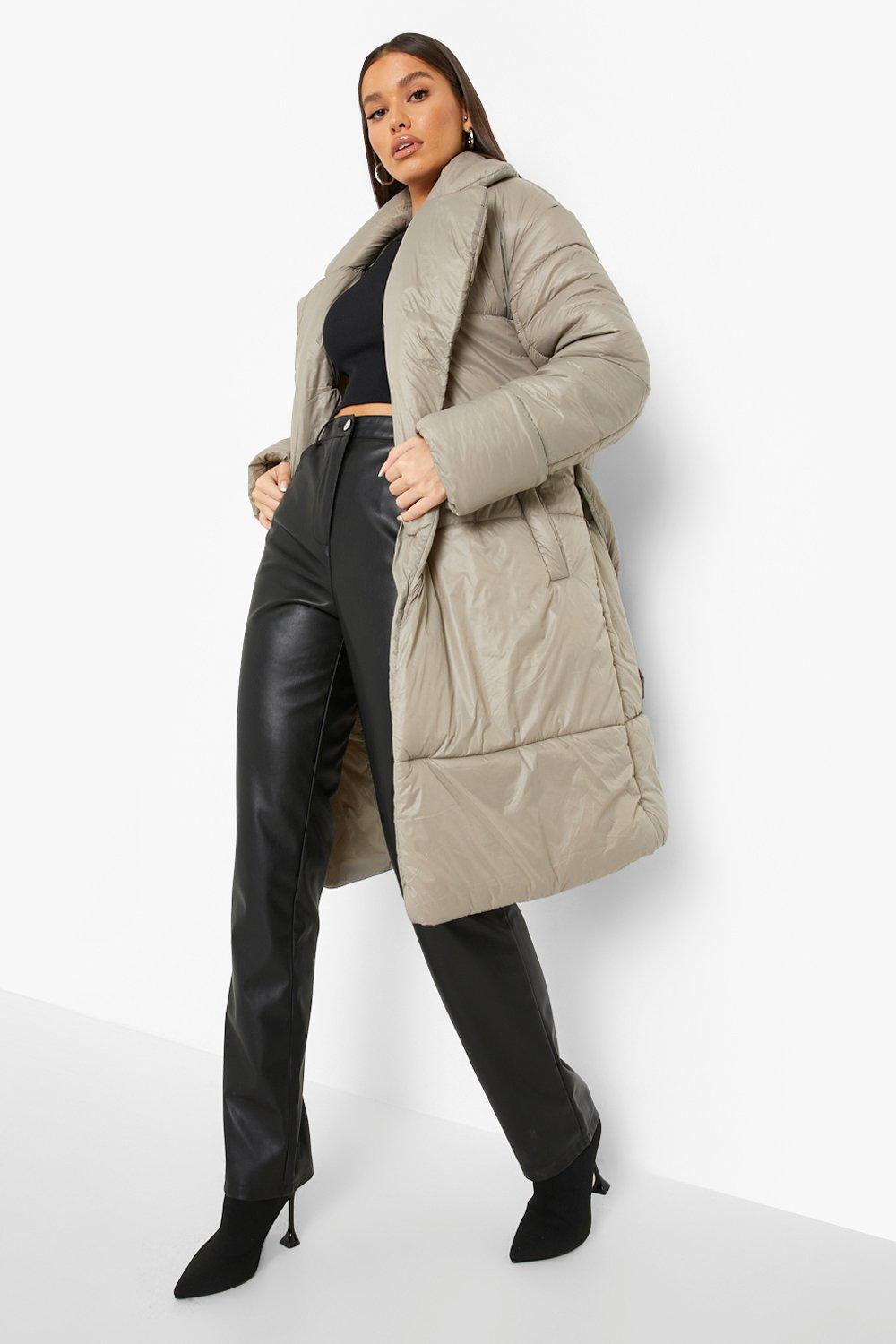 duvet coat with belt