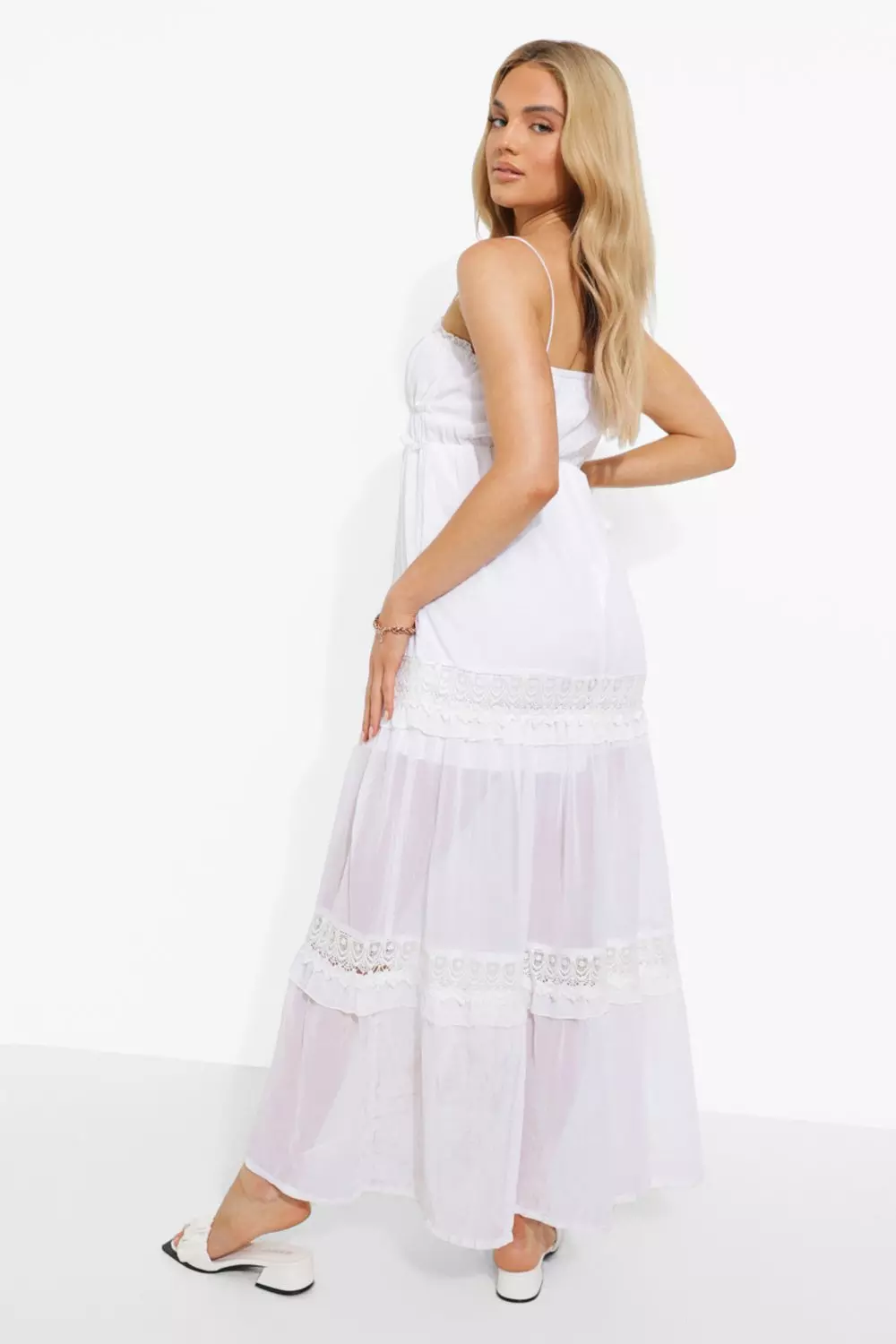 Forever 21 crochet sales trim maxi dress