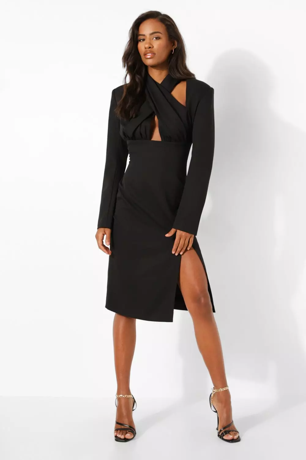 Halter store wrap dress