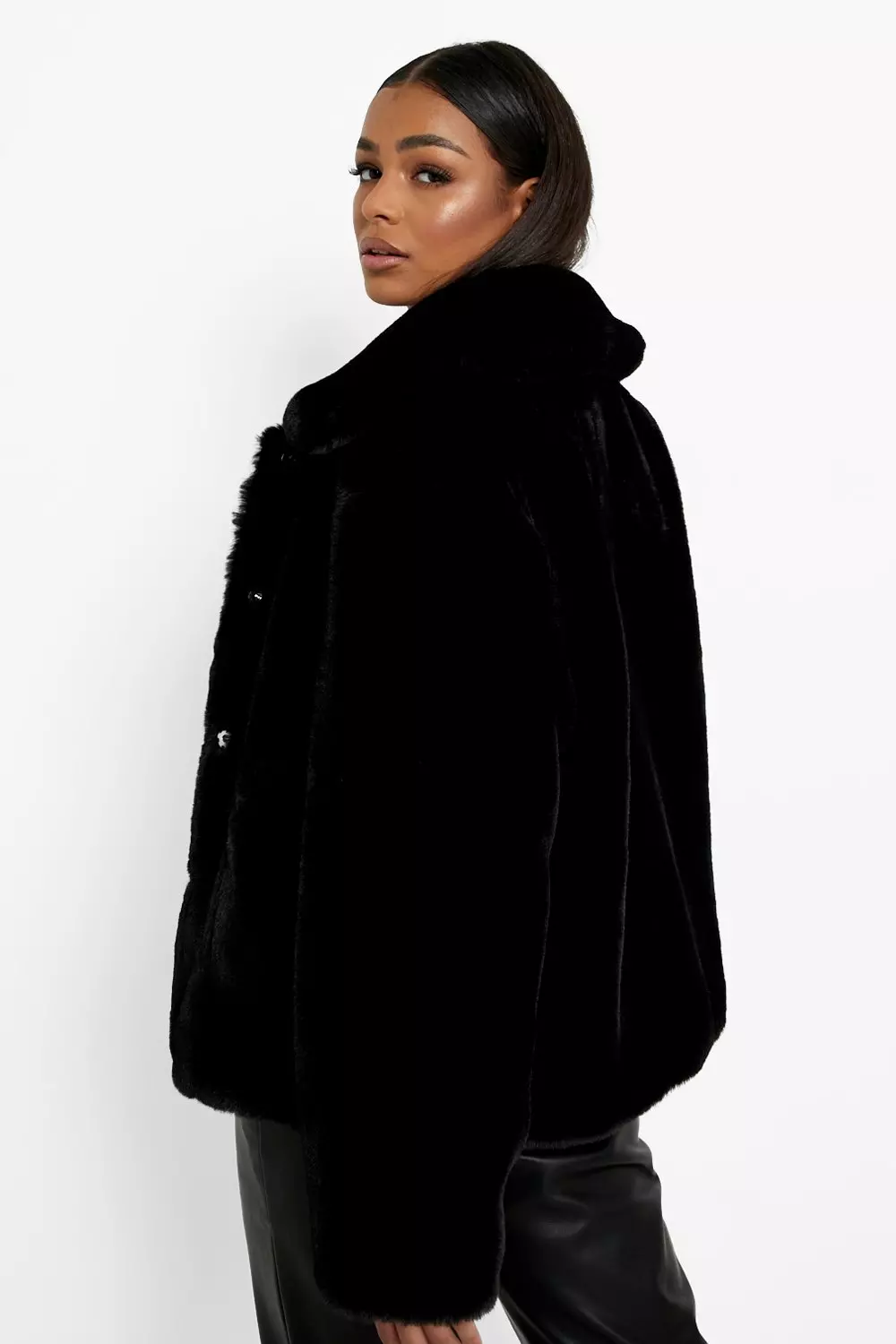 Luxe Faux Fur Pocket Detail Jacket