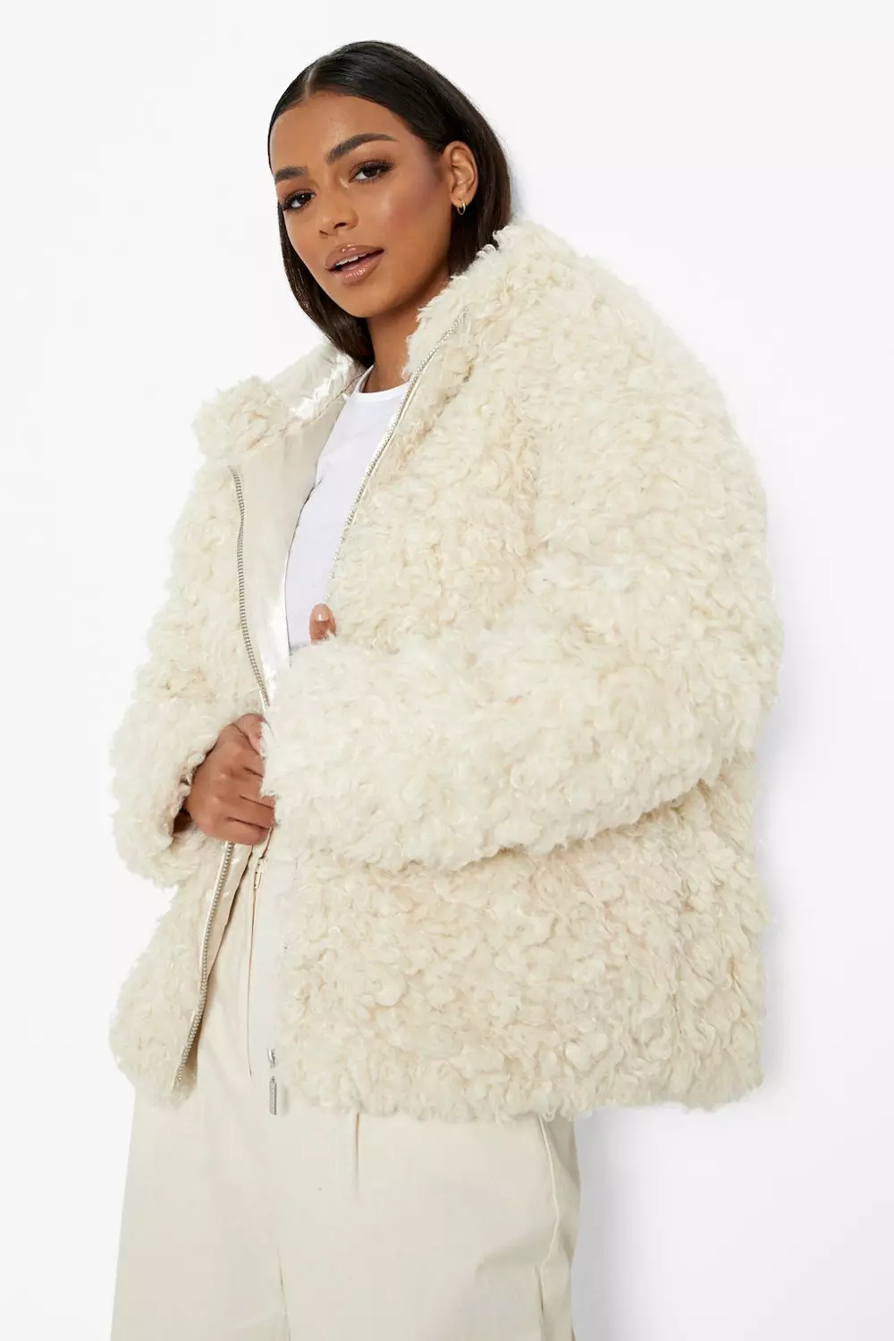 Fur on sale jacket missguided