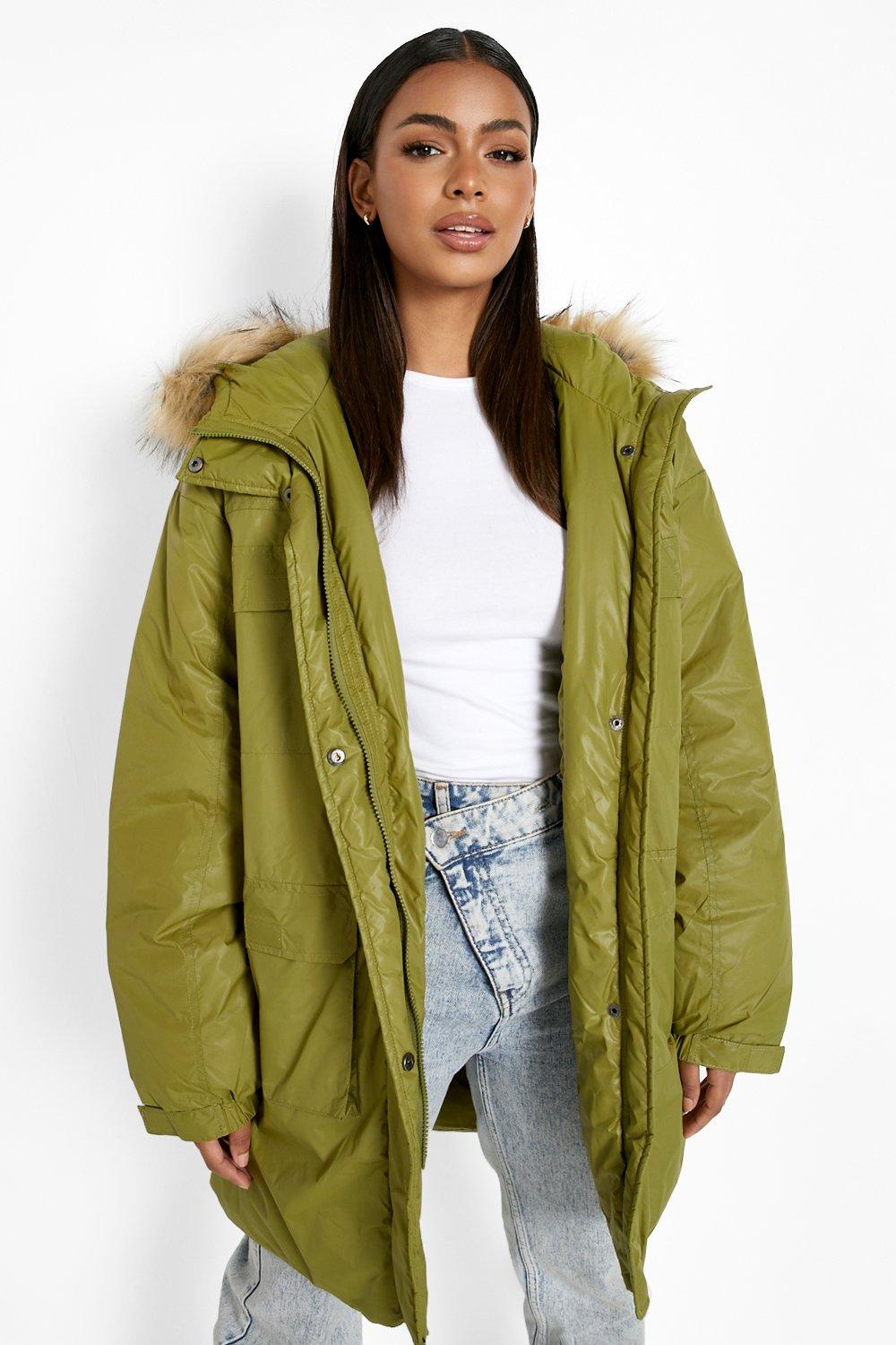 Boohoo parka hot sale