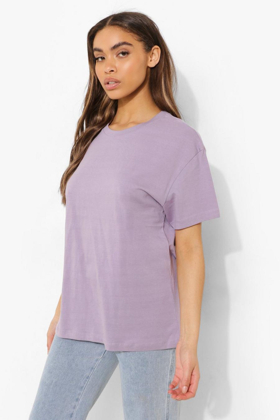 Lilac Oversized Short Sleeve T Shirt image number 1