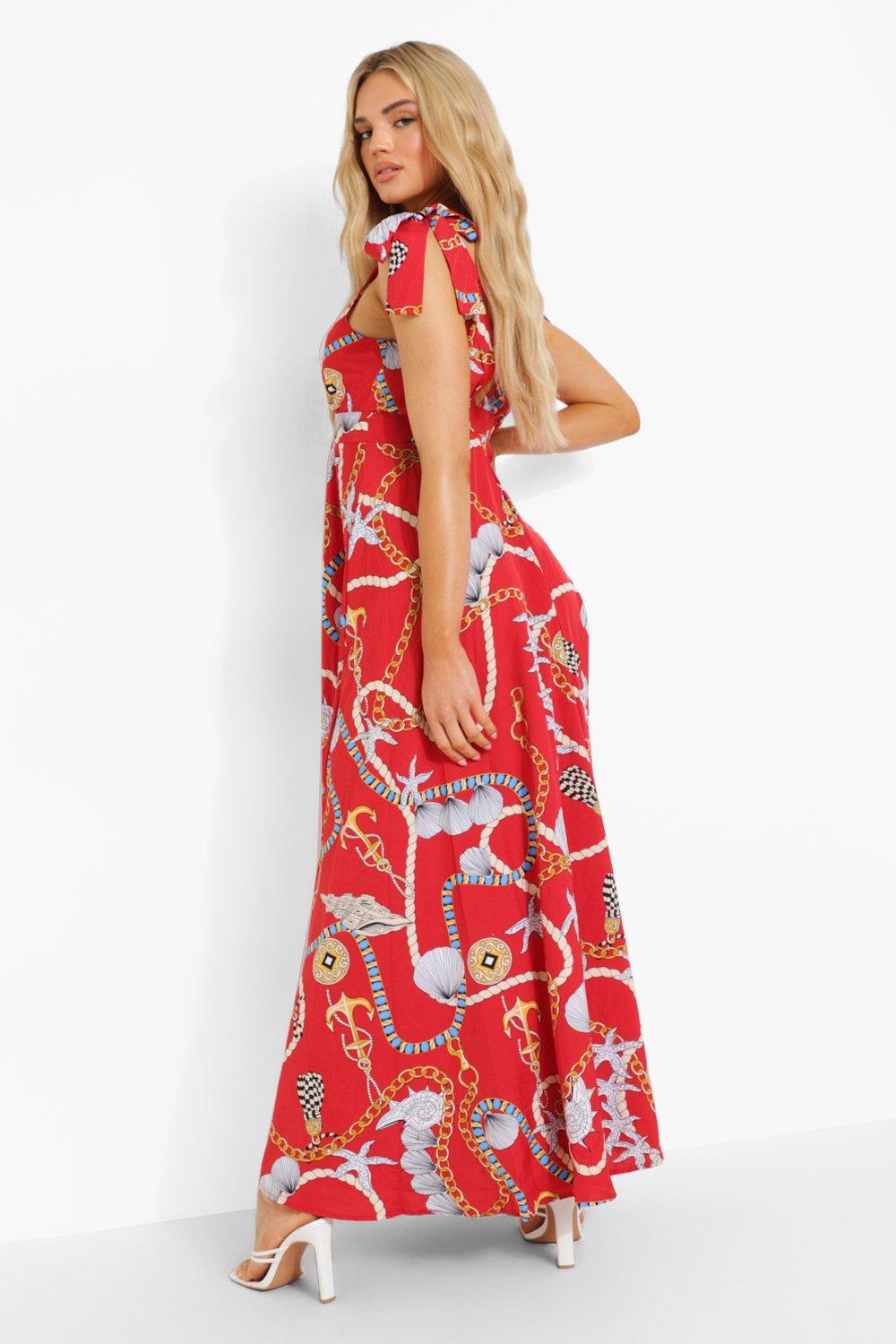 Nautical maxi hot sale dress