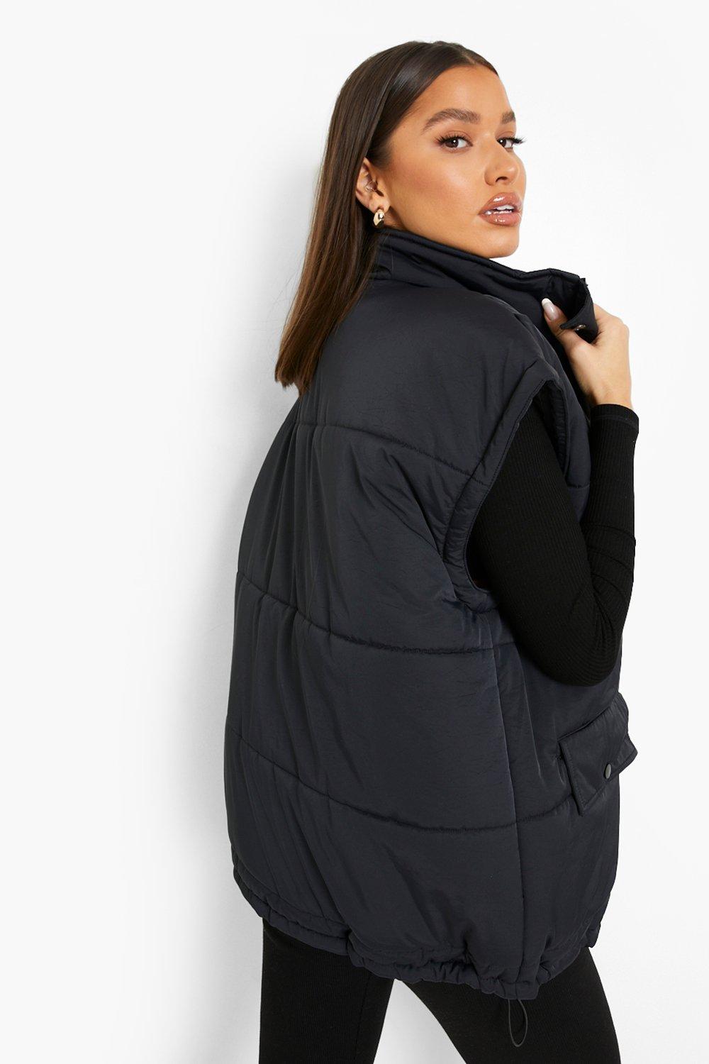 Womens Oversized Padded Gilet | Boohoo UK