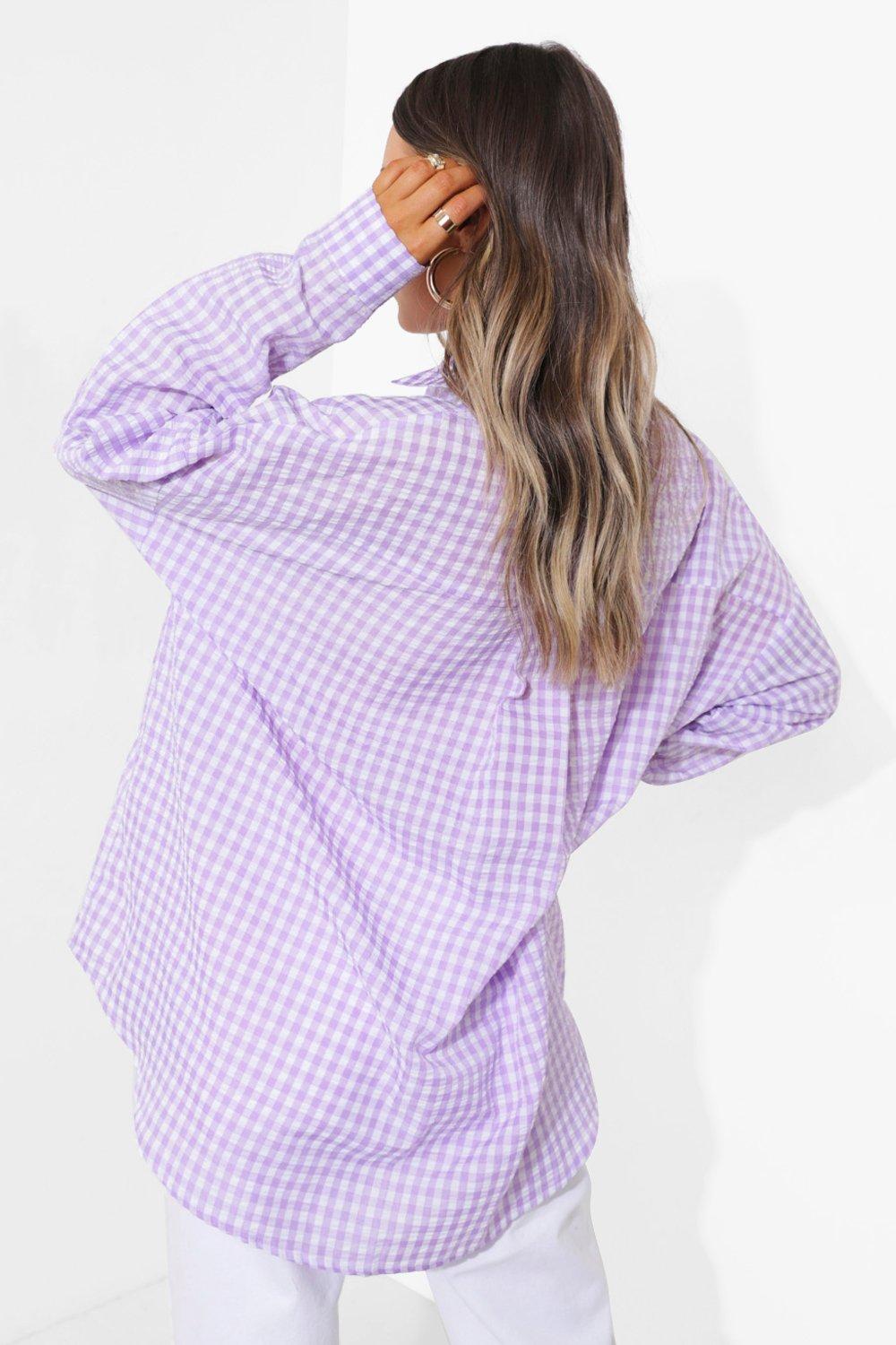 oversized gingham shirt