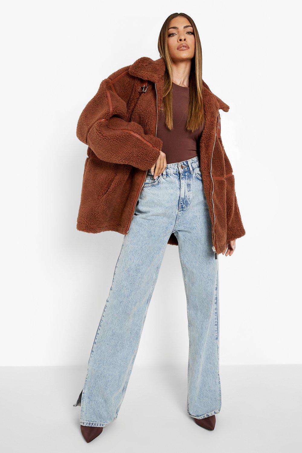 Teddy bear hotsell jacket boohoo