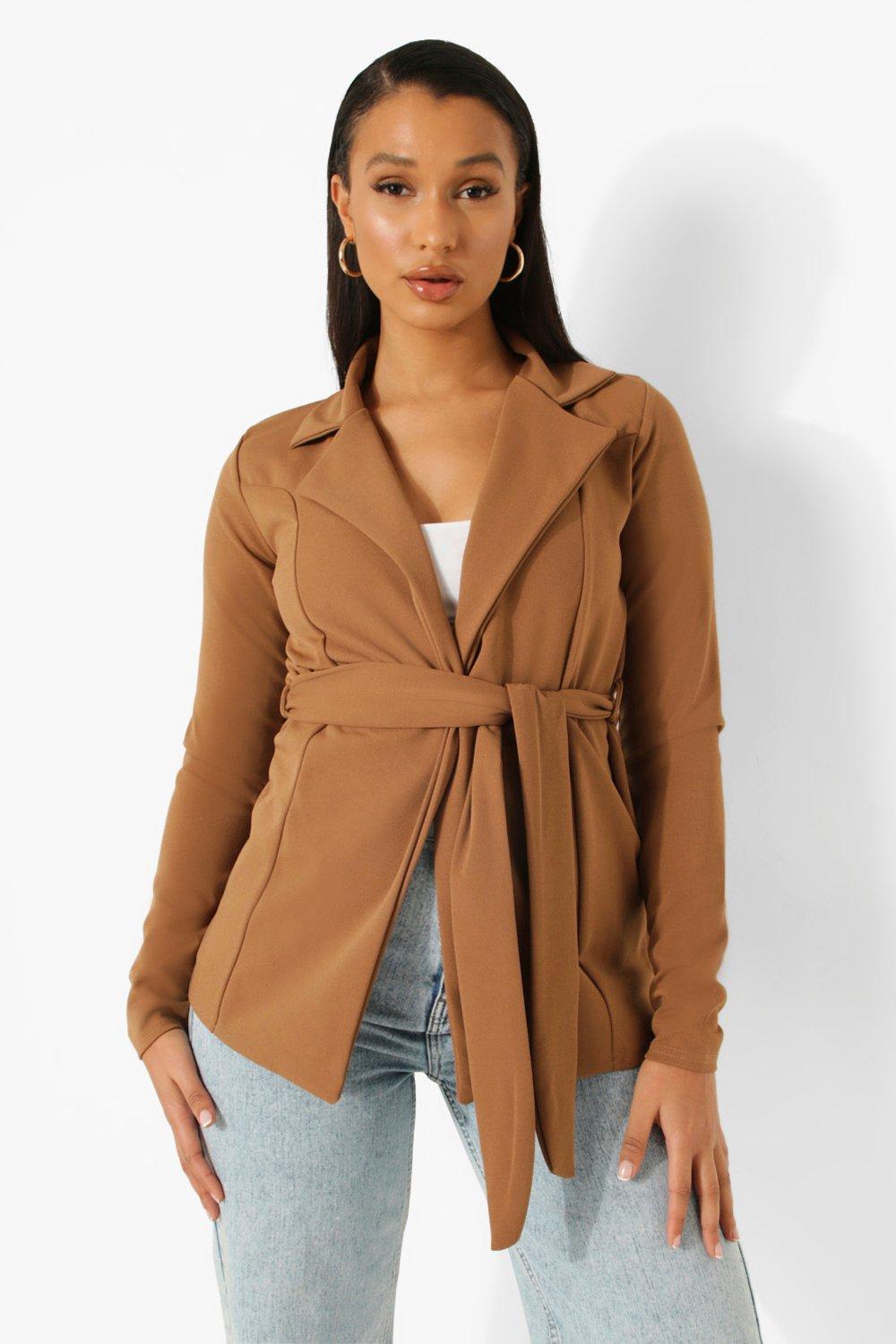 Boohoo sales camel blazer