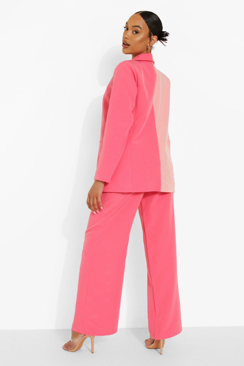 Pink Wide Leg Dress Pants