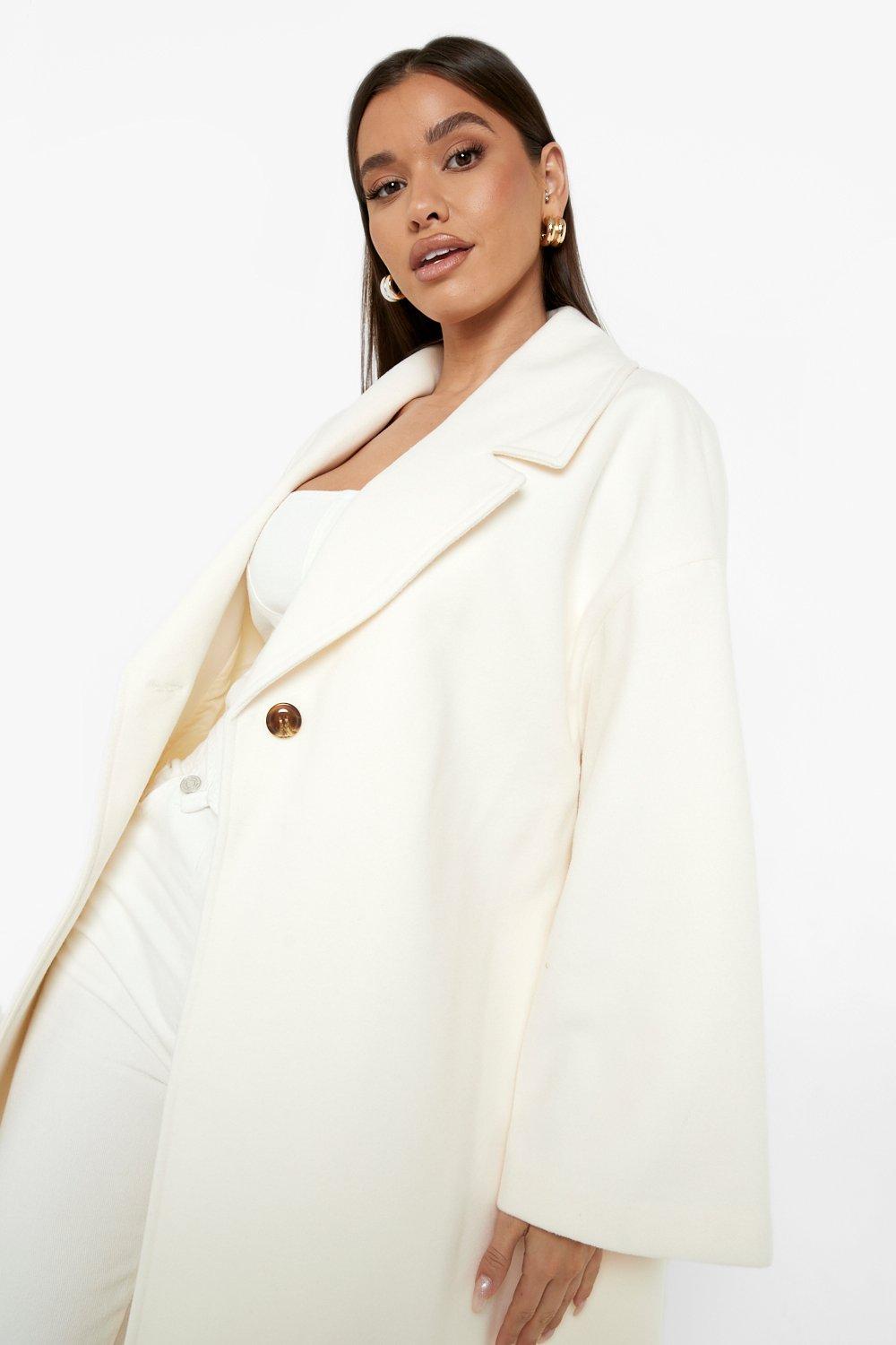 White coat outlet boohoo