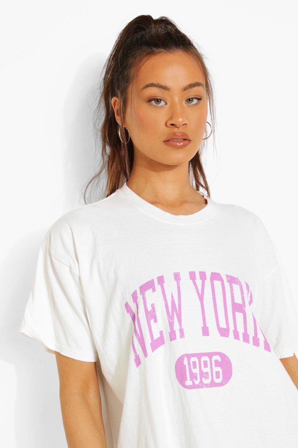 boohoo New York Oversized Tee - Women's Printed T-shirts