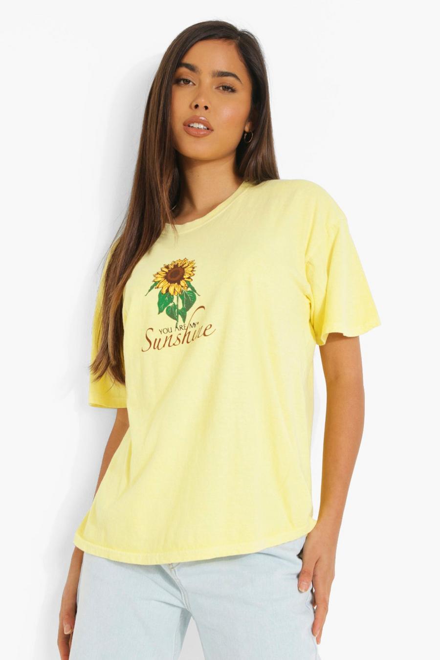 Lemon Oversize mönstrad t-shirt image number 1