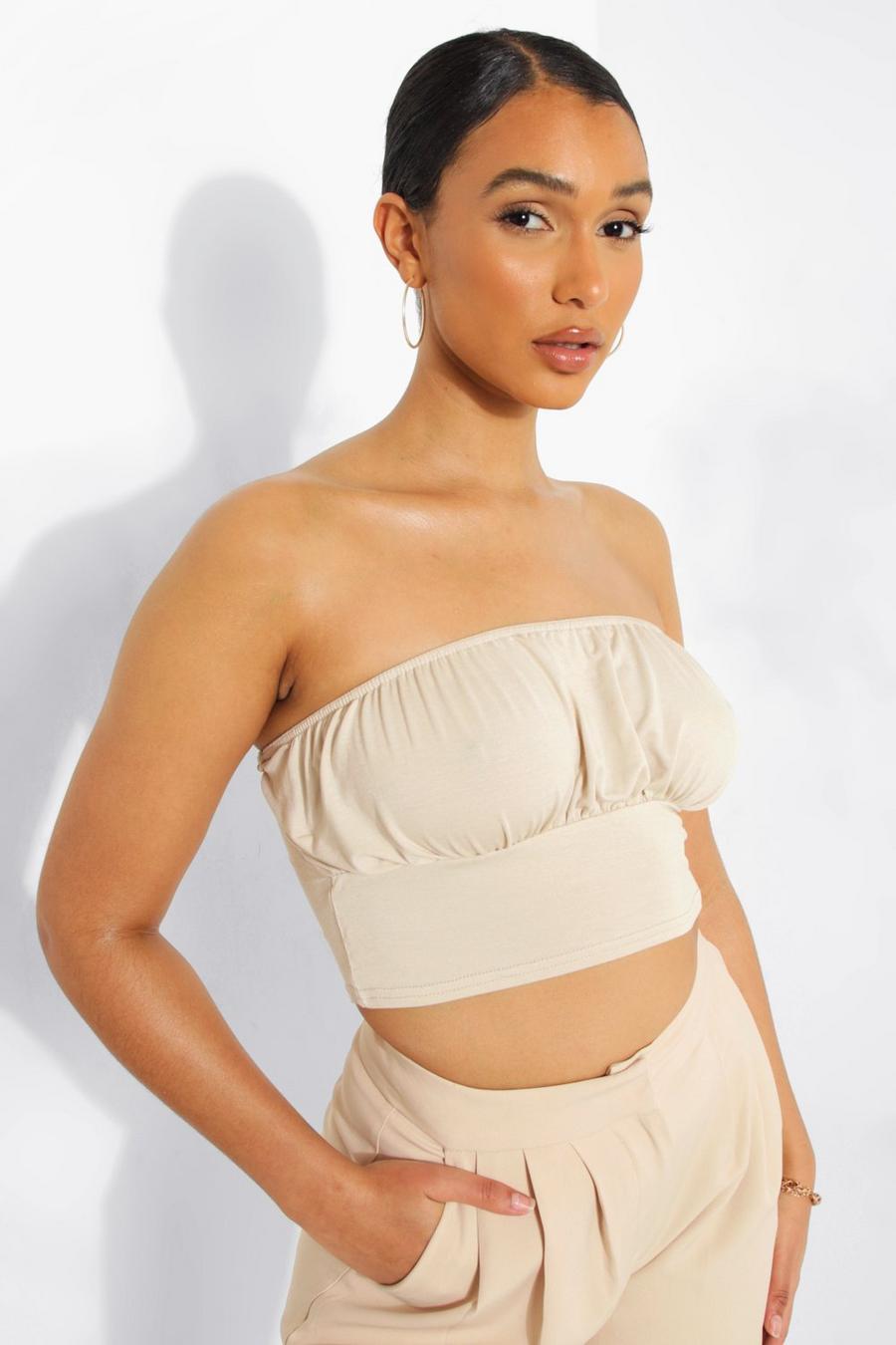 Stone Ruched Front Bandeau Top image number 1
