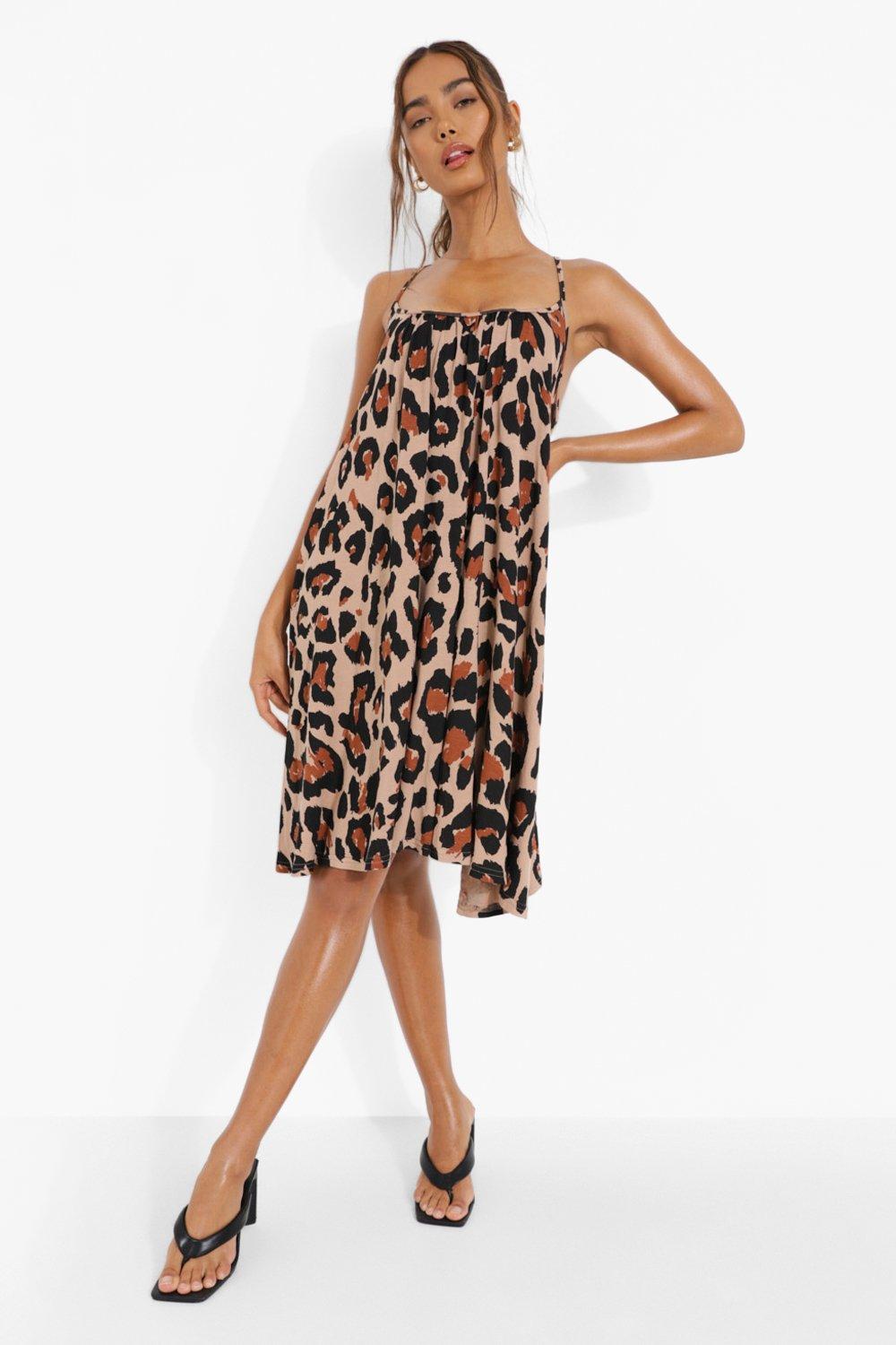 Leopard print 2024 swing dress