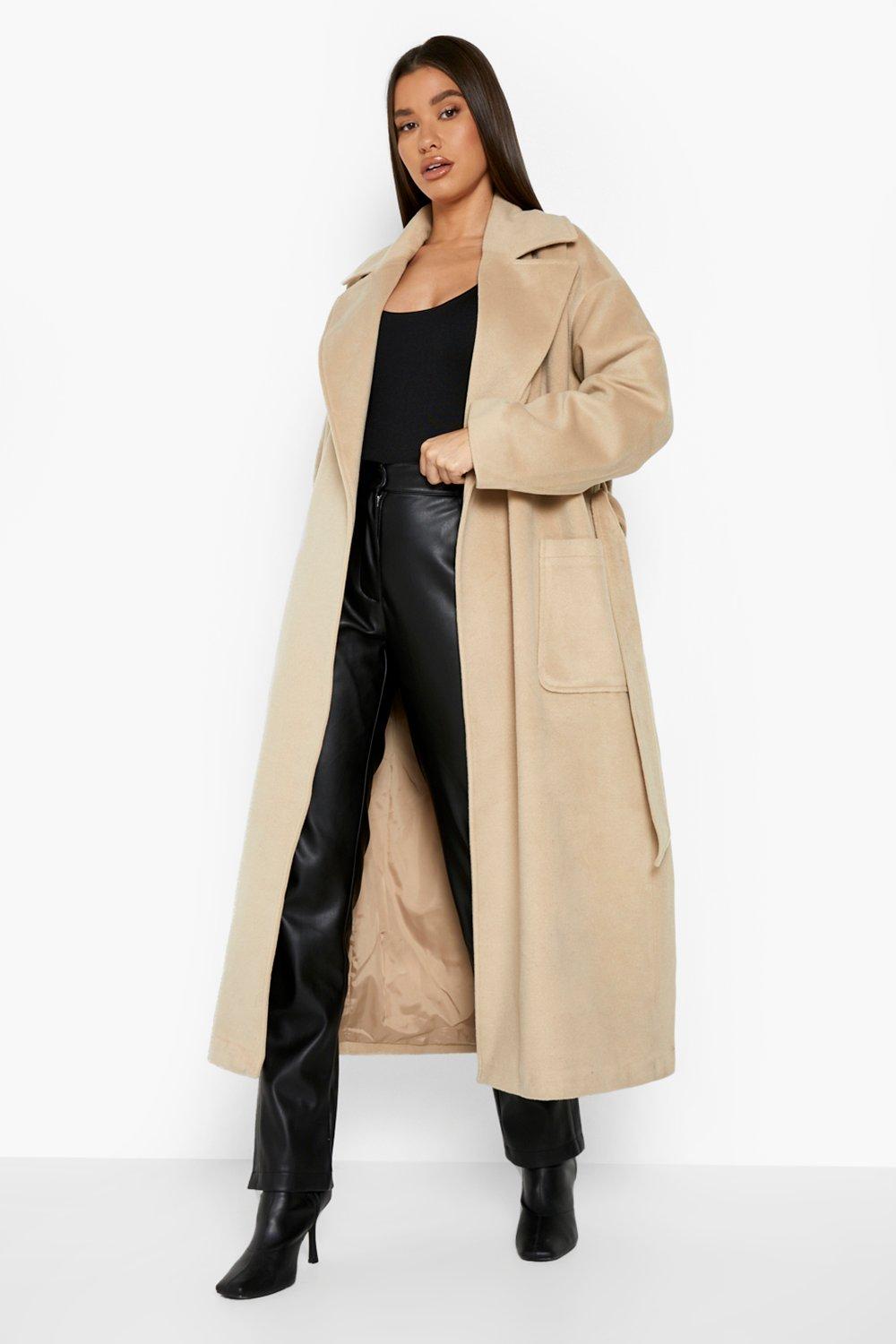 Boohoo on sale beige coat