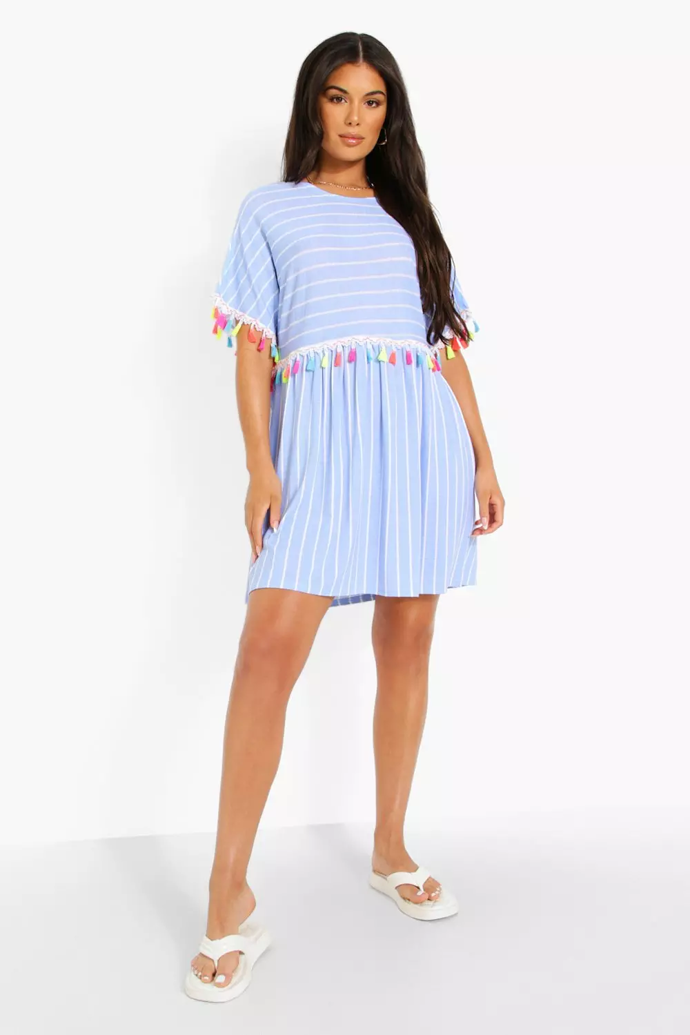 Striped tassel outlet dress