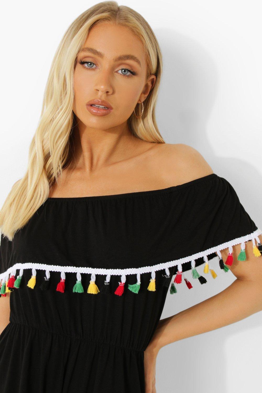 Tassel Bardot Playsuit