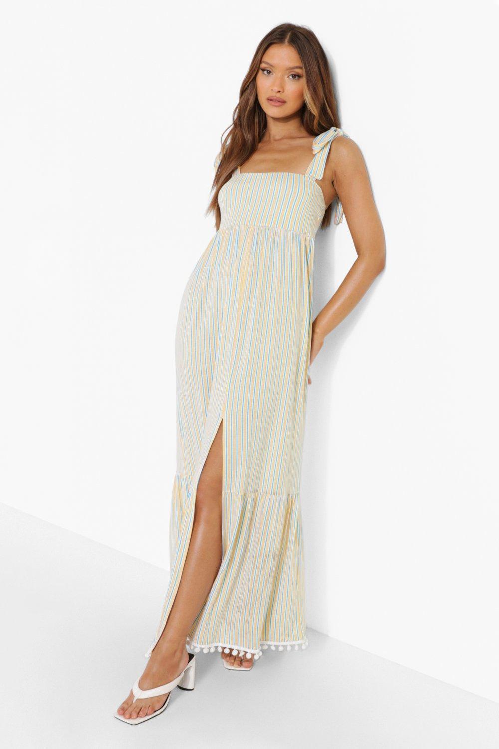 Boohoo pom pom dress sale