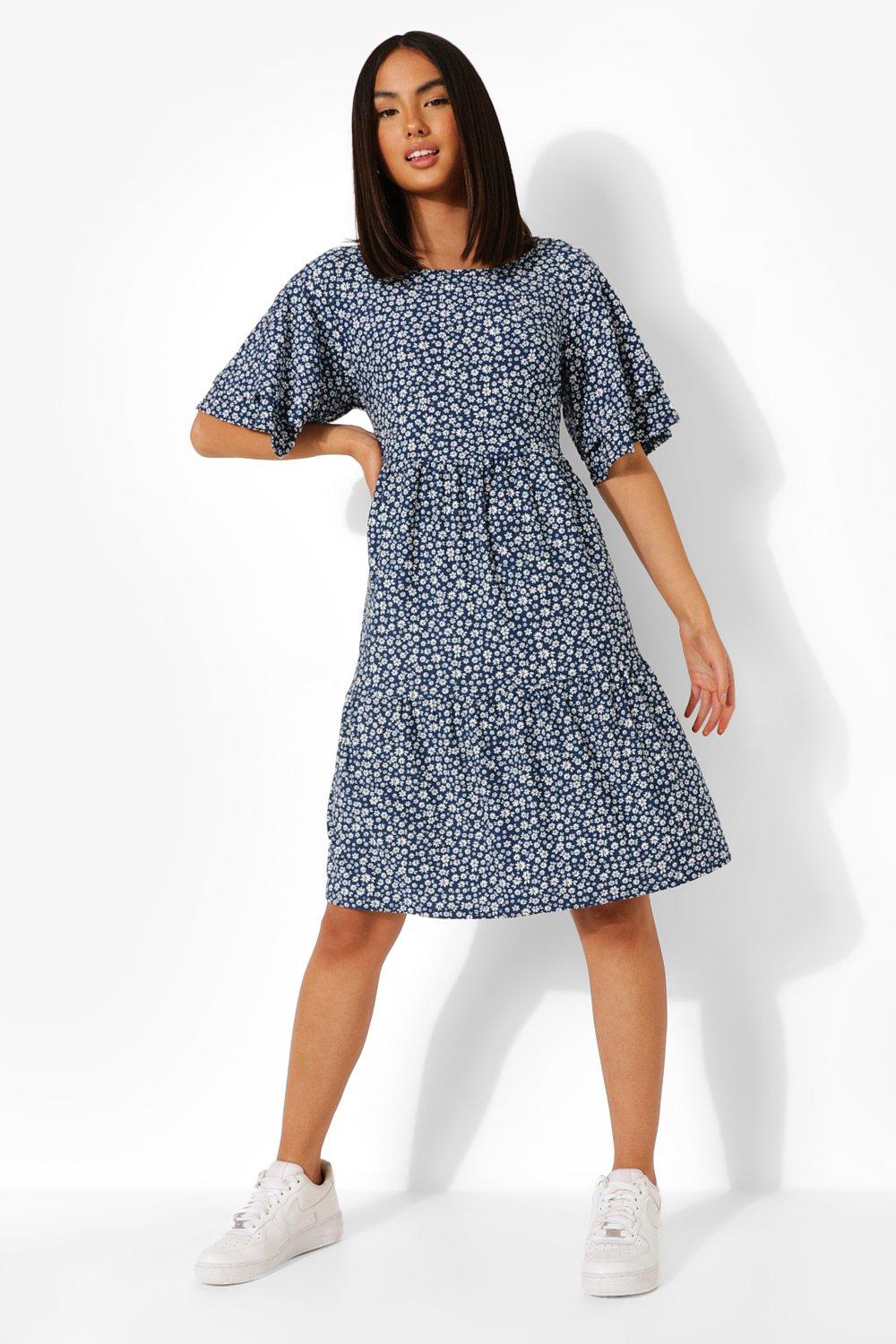 Ditsy Floral Smock Dress