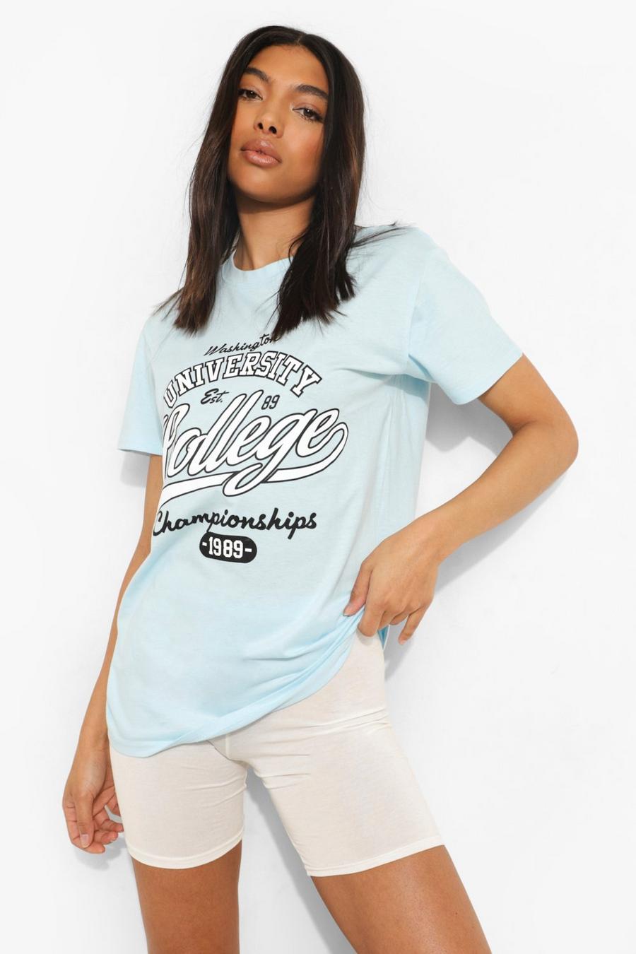 Light blue Tall - University Oversize t-shirt image number 1