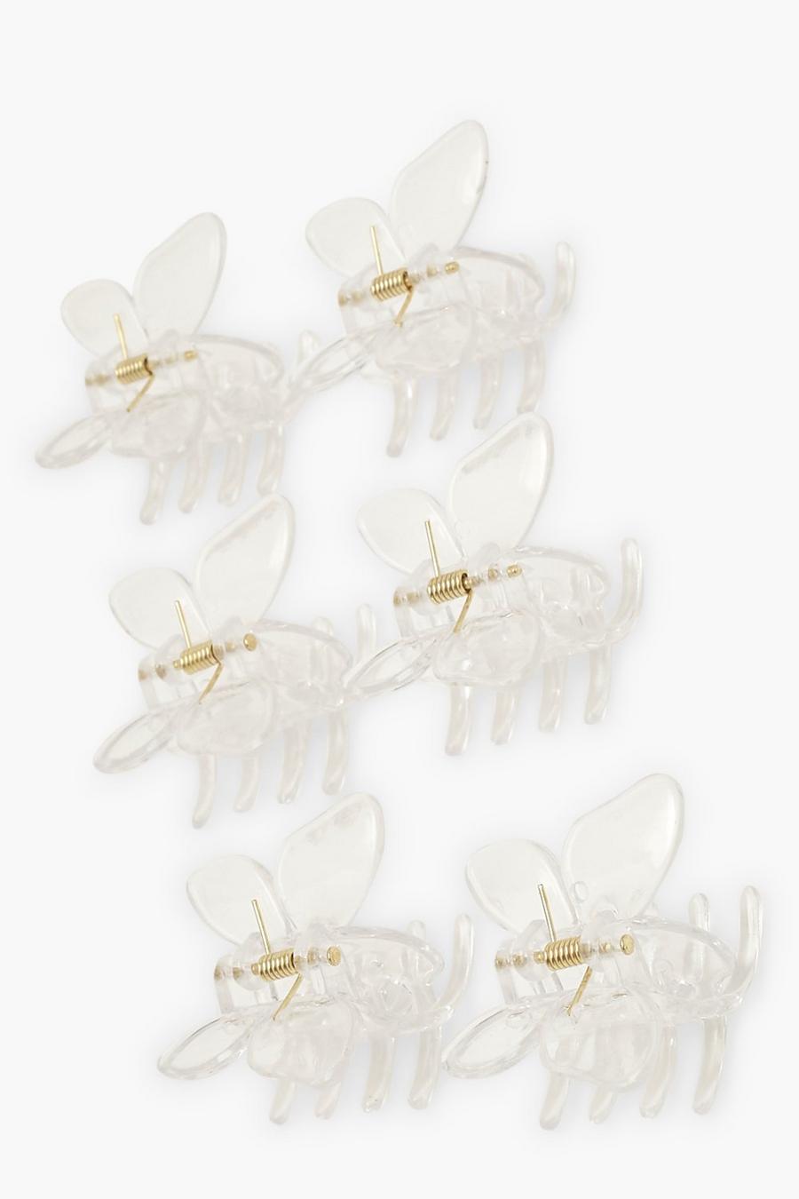 Clear Super Mini Butterfly Claw Clip Pack image number 1
