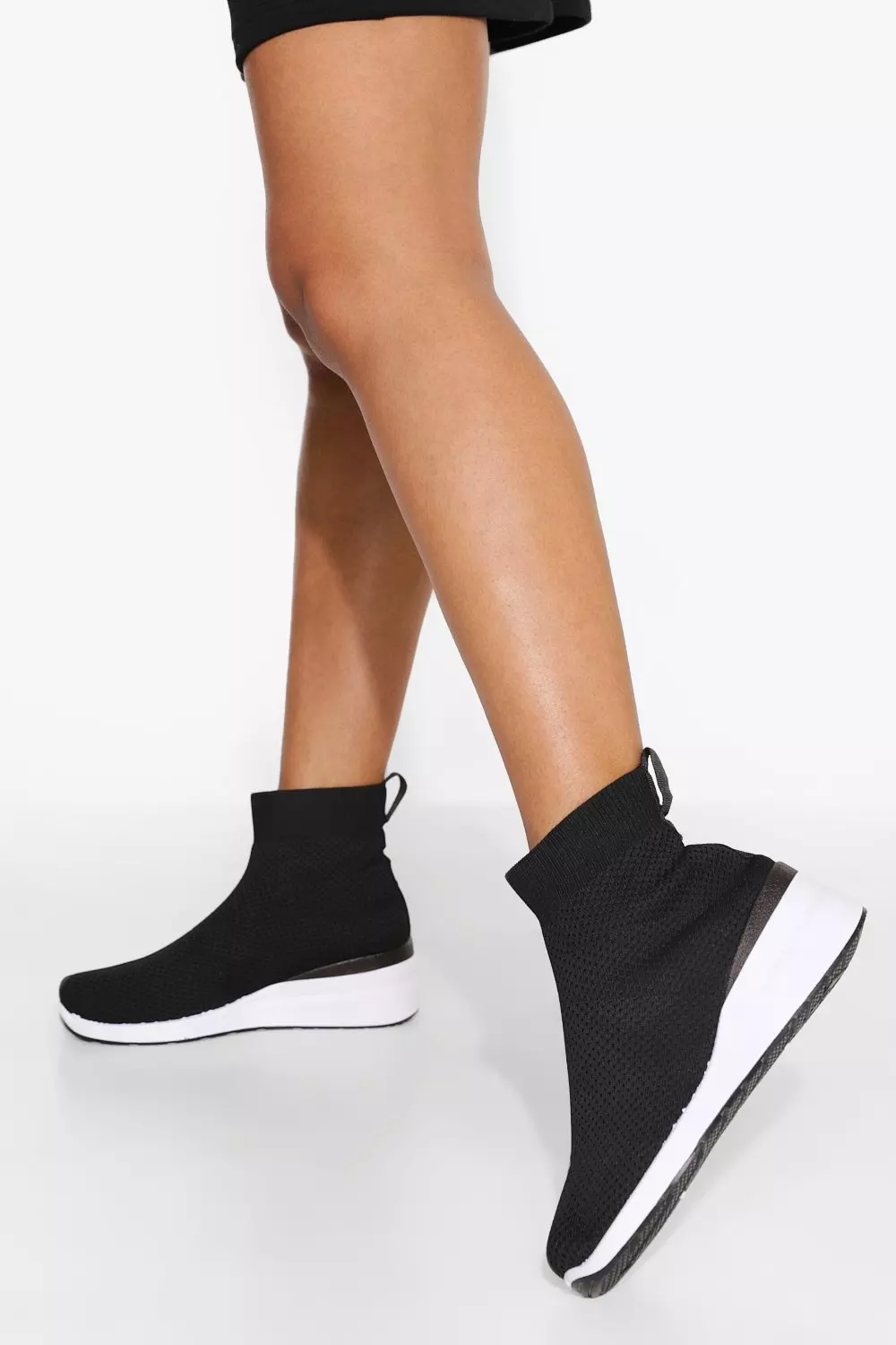 Black Chunky Sock Trainer alternative image