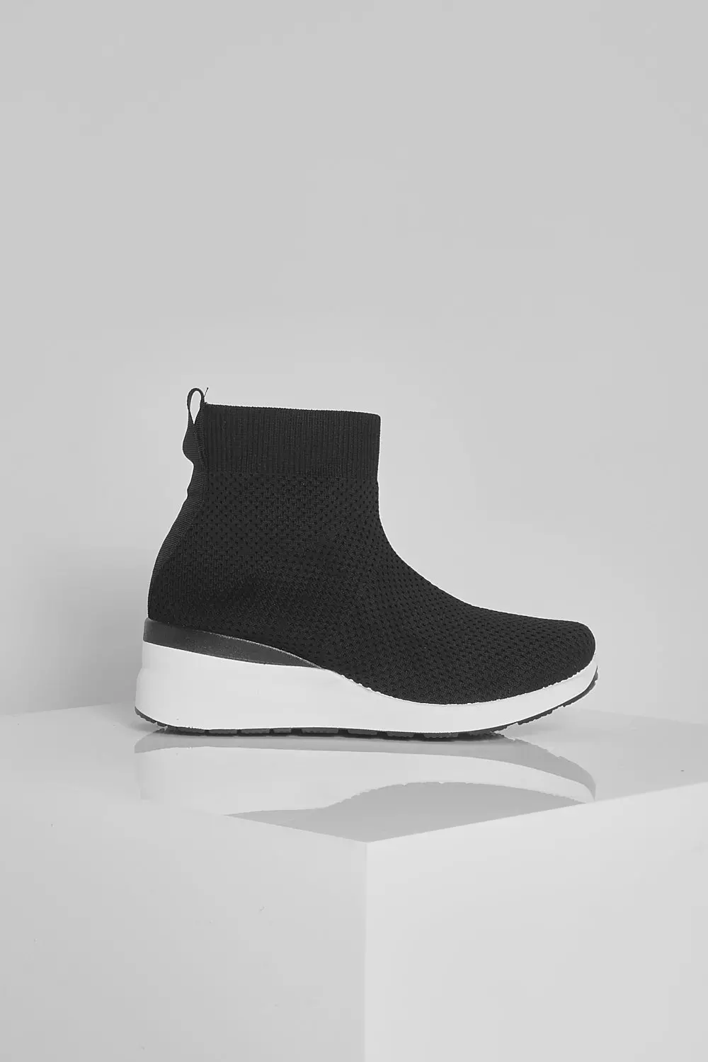 Black Chunky Sock Trainer alternative image