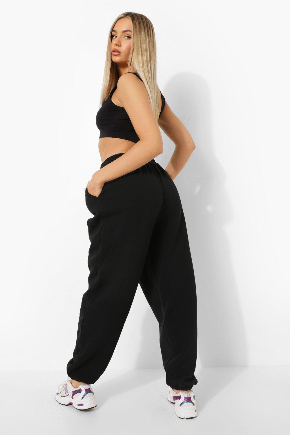 Black oversized 2025 joggers womens