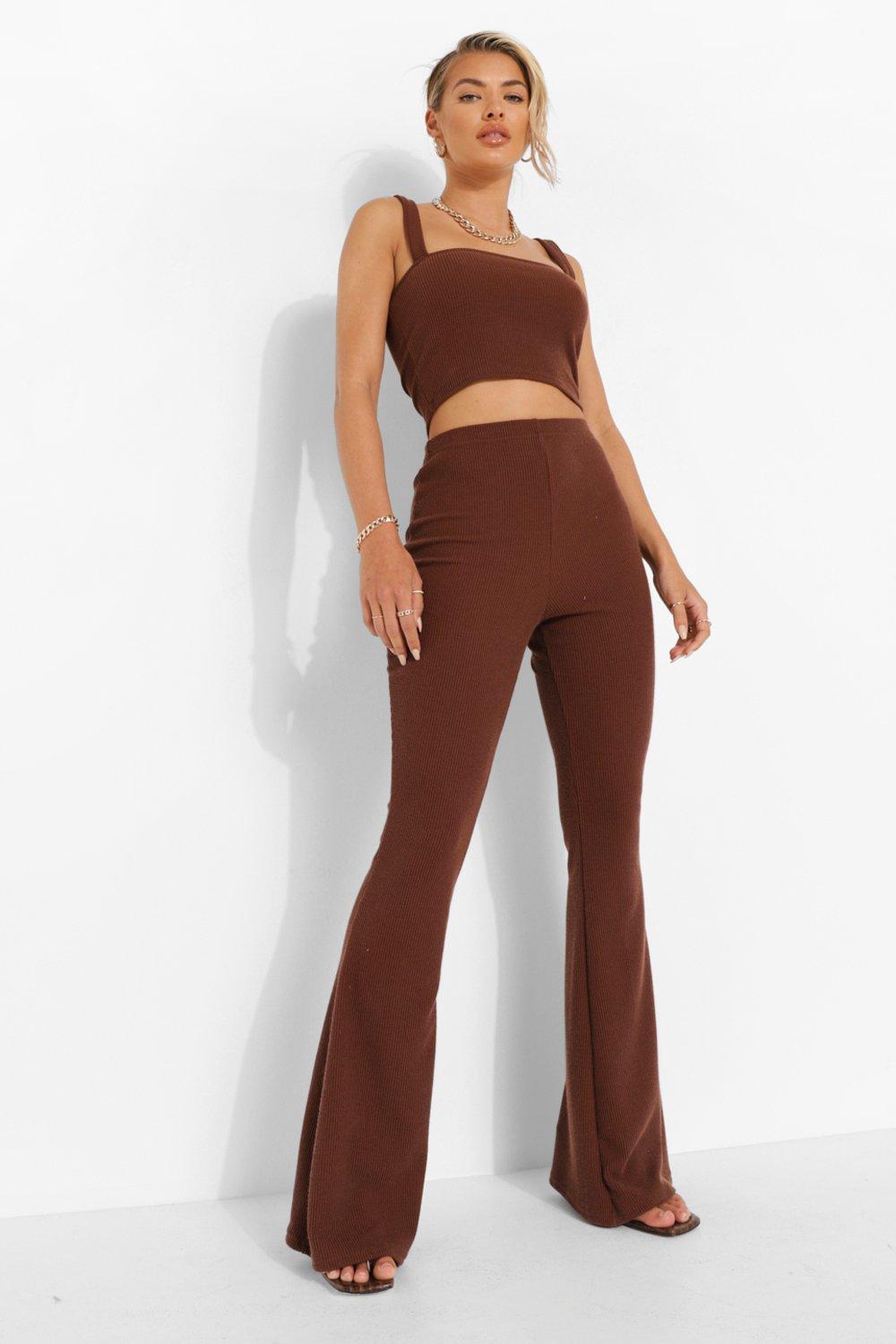 Cocoa Flared Pants - Brown