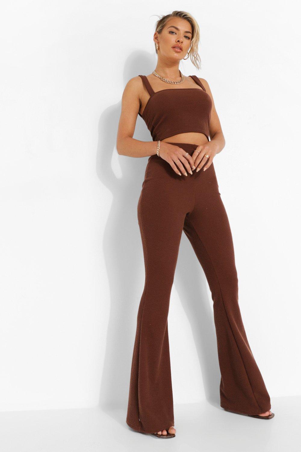 Pantalon skinny en coton stretch brun effet froissé à taille élastiquée  réglable par crochet et œillet NAME IT - CCV Mode
