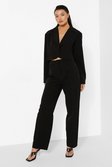 Black Relaxed Fit Tailored Trousers