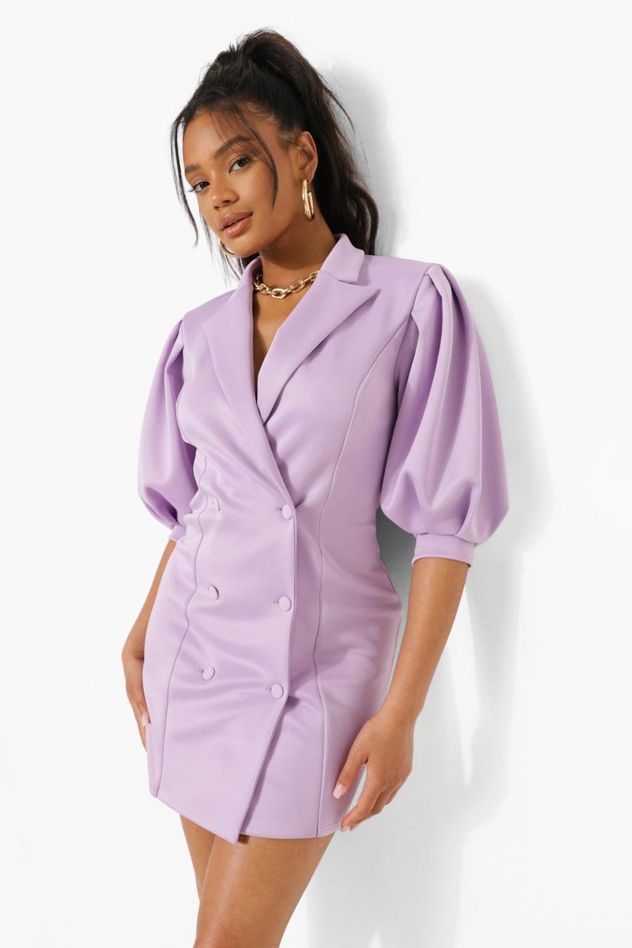 Lilac Extreme Puff Sleeve Blazer Dress image number 1