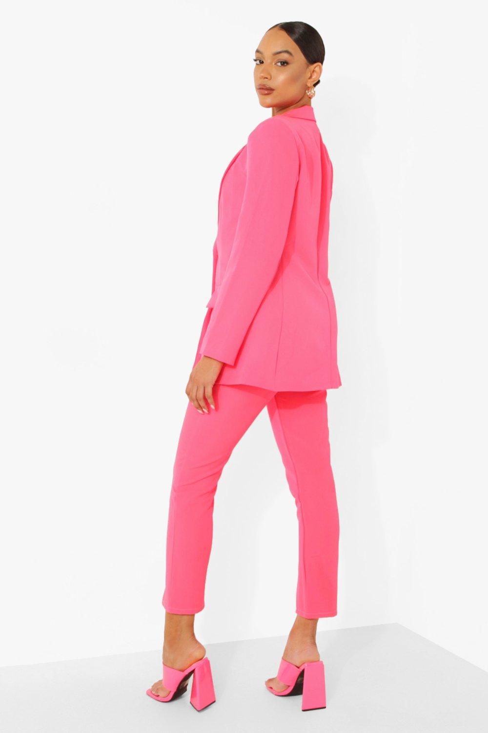 neon trouser suit