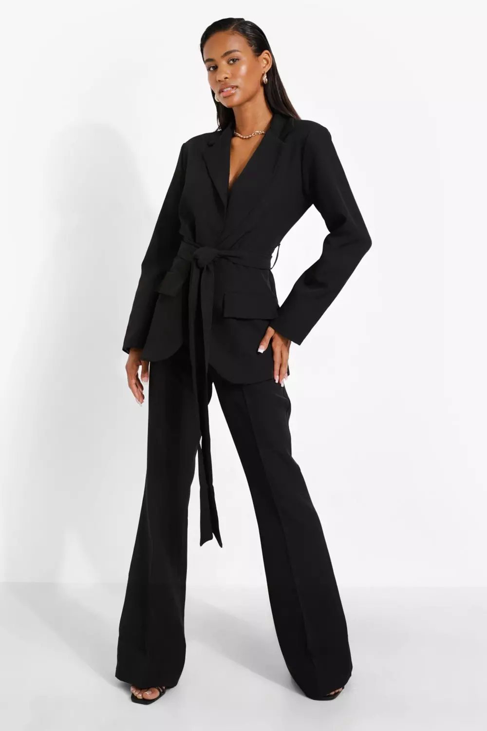 Flared trouser suit