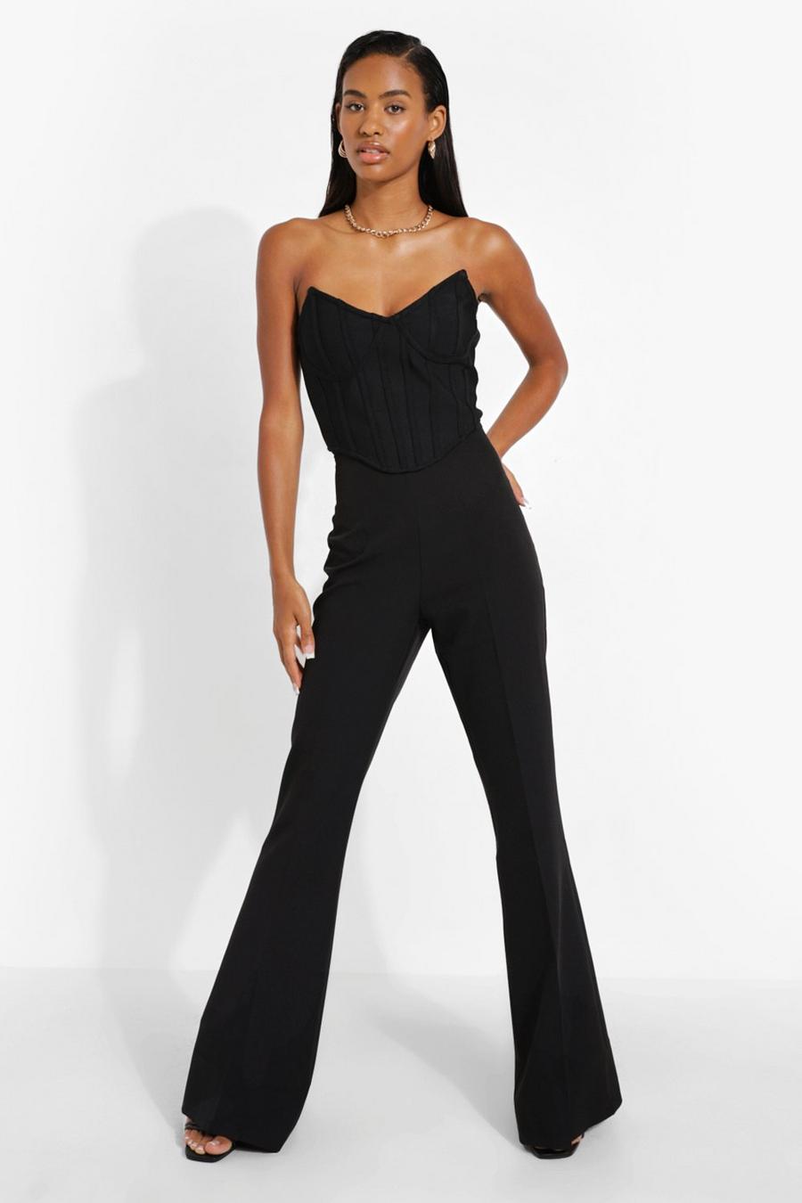 Black Fit & Flare Tailored Pants image number 1