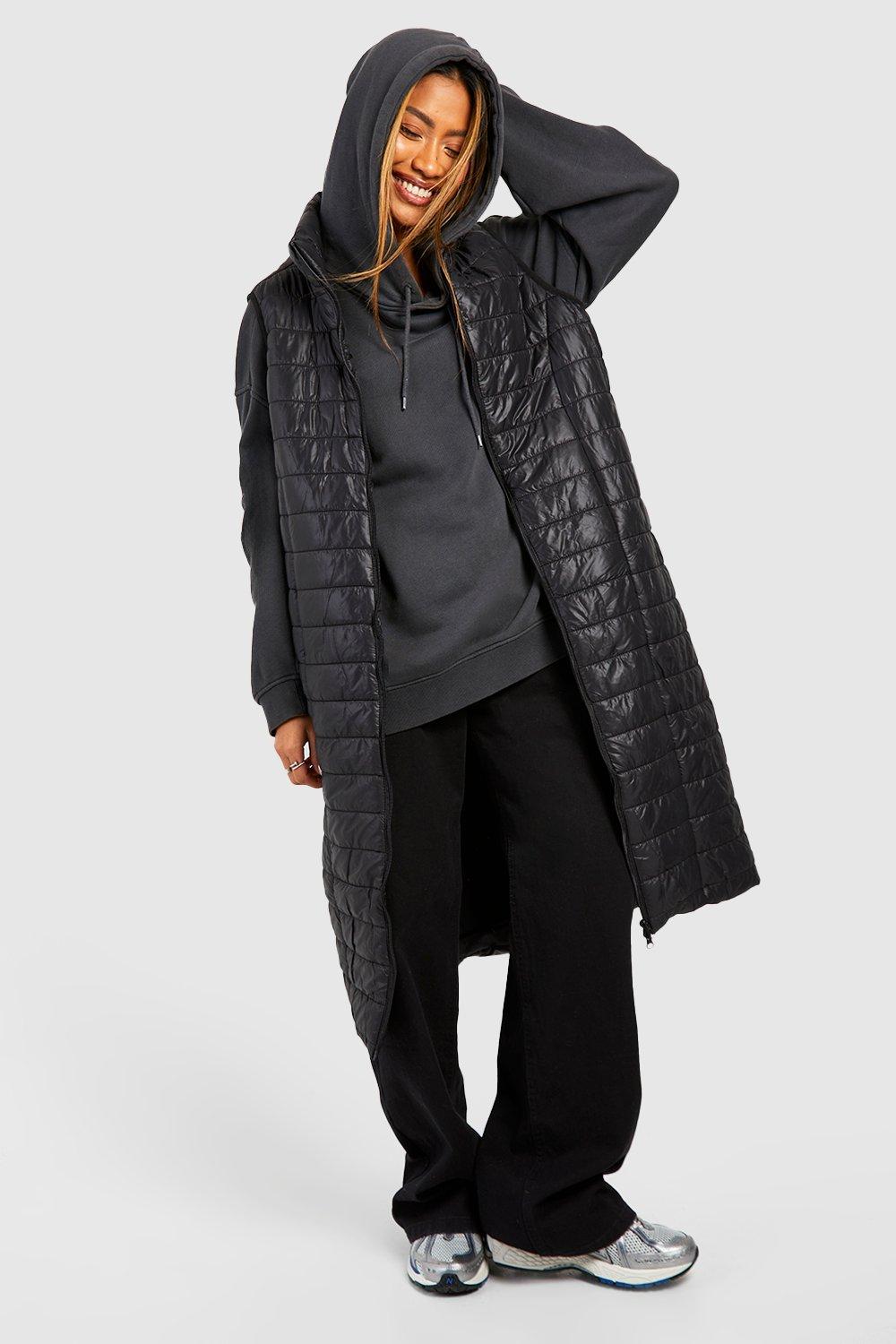 Doudoune oversize brillante sans manches