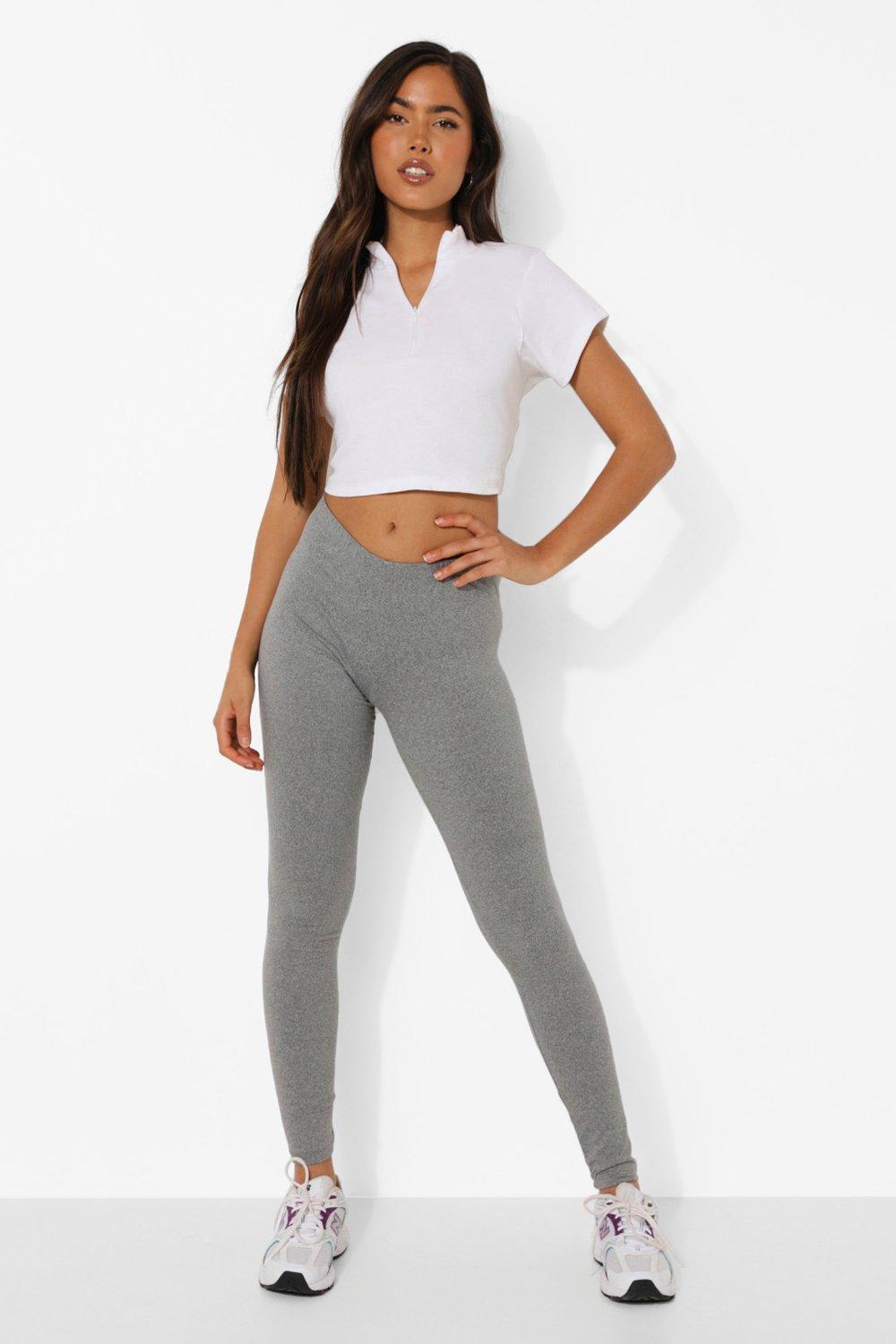 Dark Grey Marl Classic Cropped Leggings