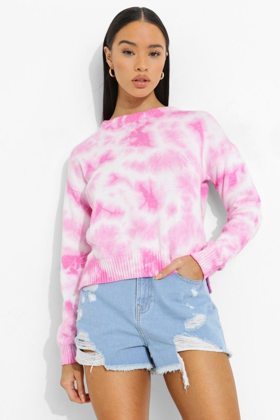 Pink Tie Dye Sweater image number 1