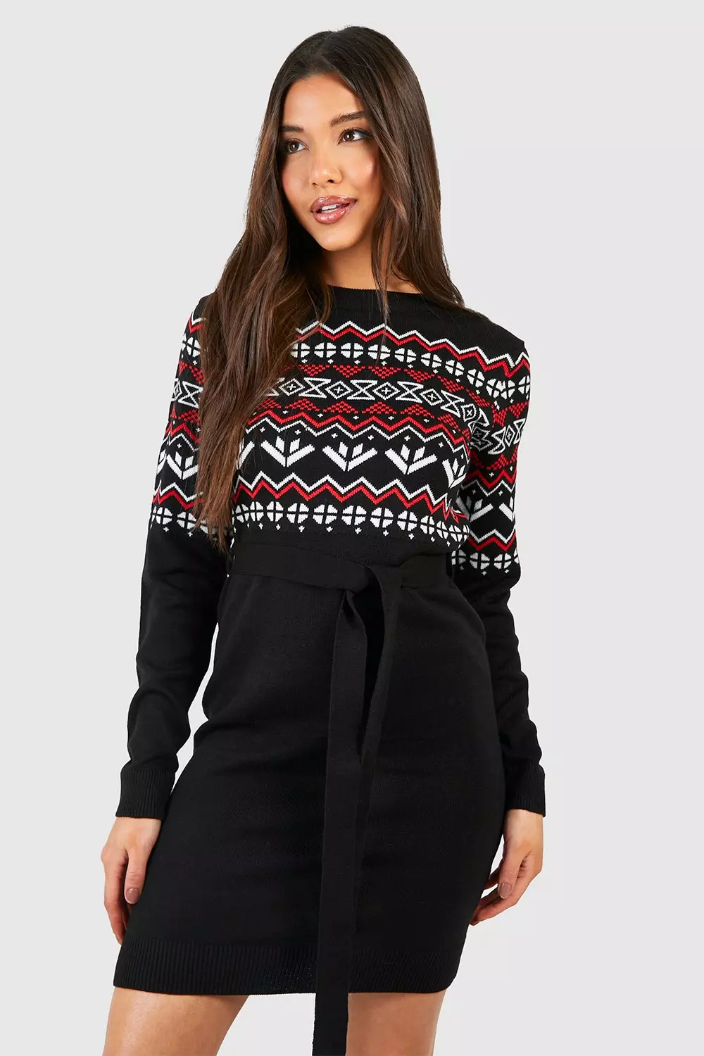 Black christmas jumper dress sale