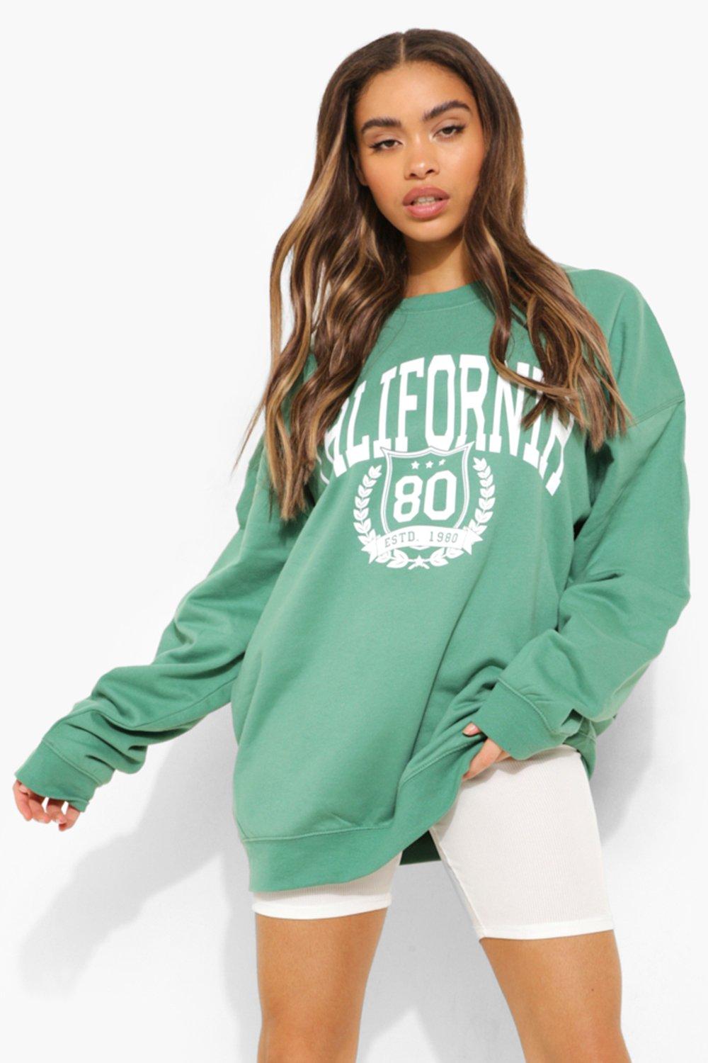 Boohoo California Slogan Oversized Sweatshirt. #boohoo