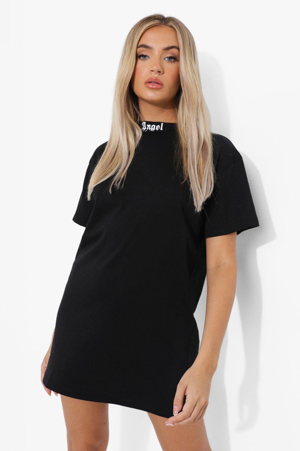 Simple black store t shirt dress