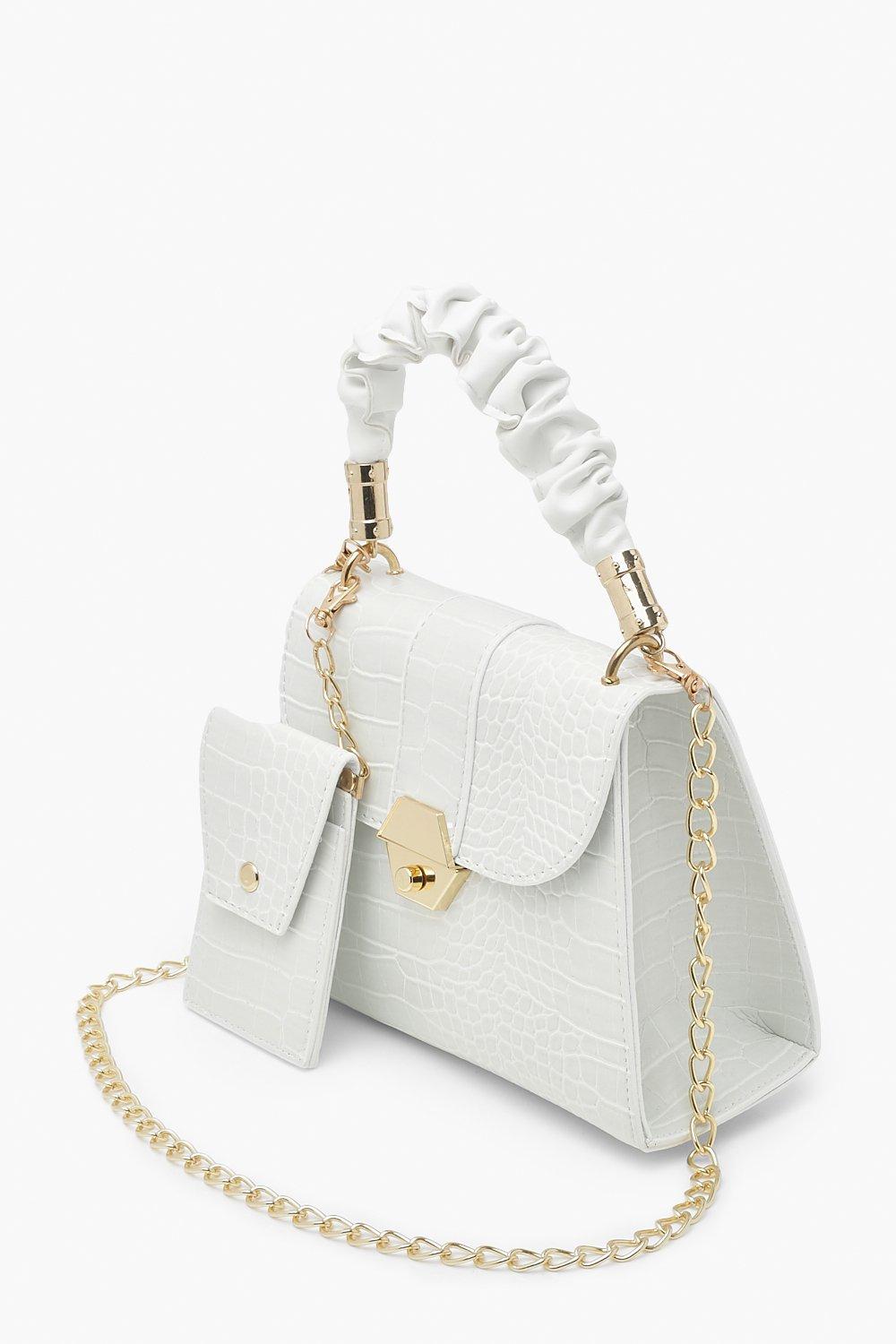 CLN White Monogram Vanity Bag with Handle, Women's Fashion, Bags & Wallets,  Cross-body Bags on Carousell